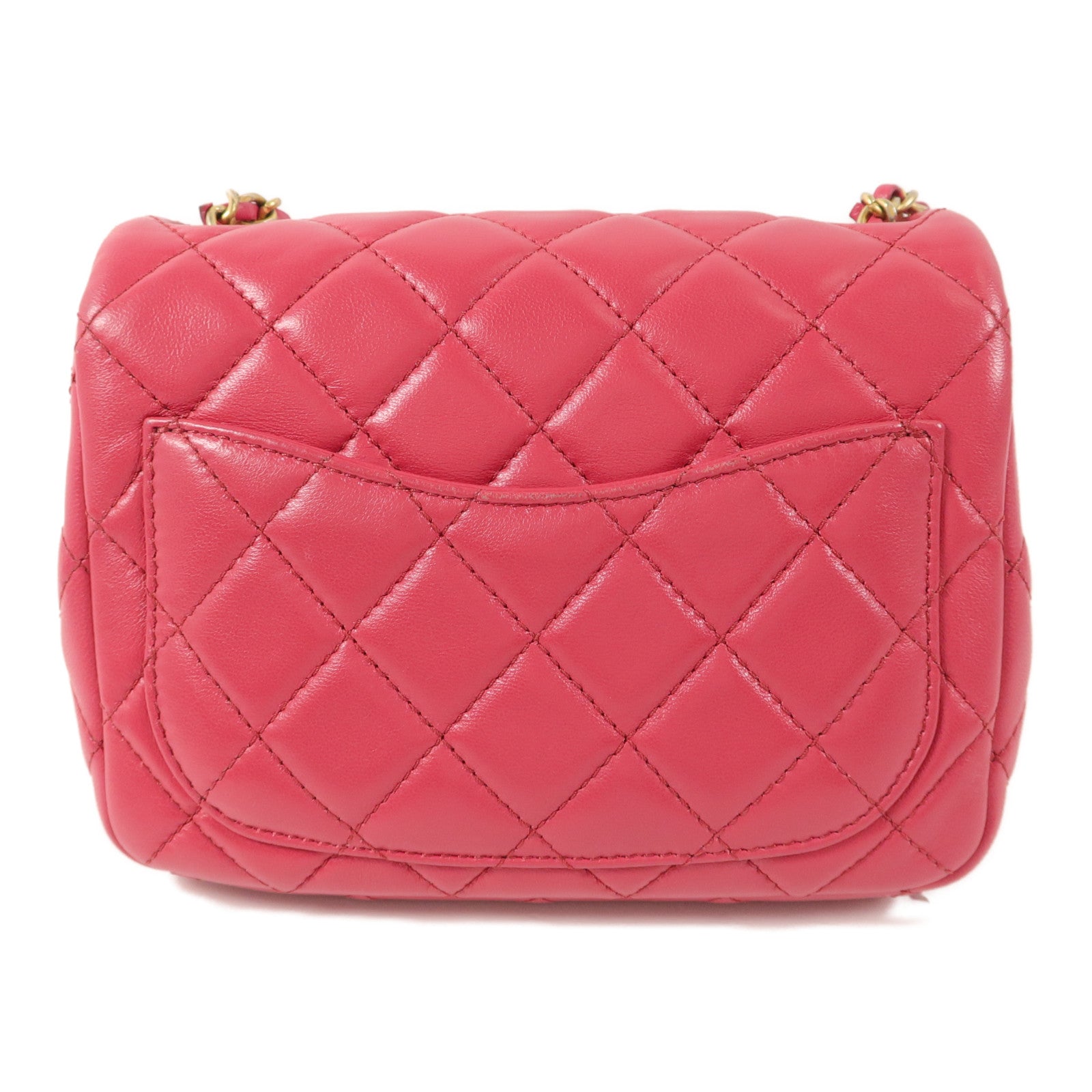 CHANEL 羊皮皮革Mini Classic 17鏈帶肩背袋