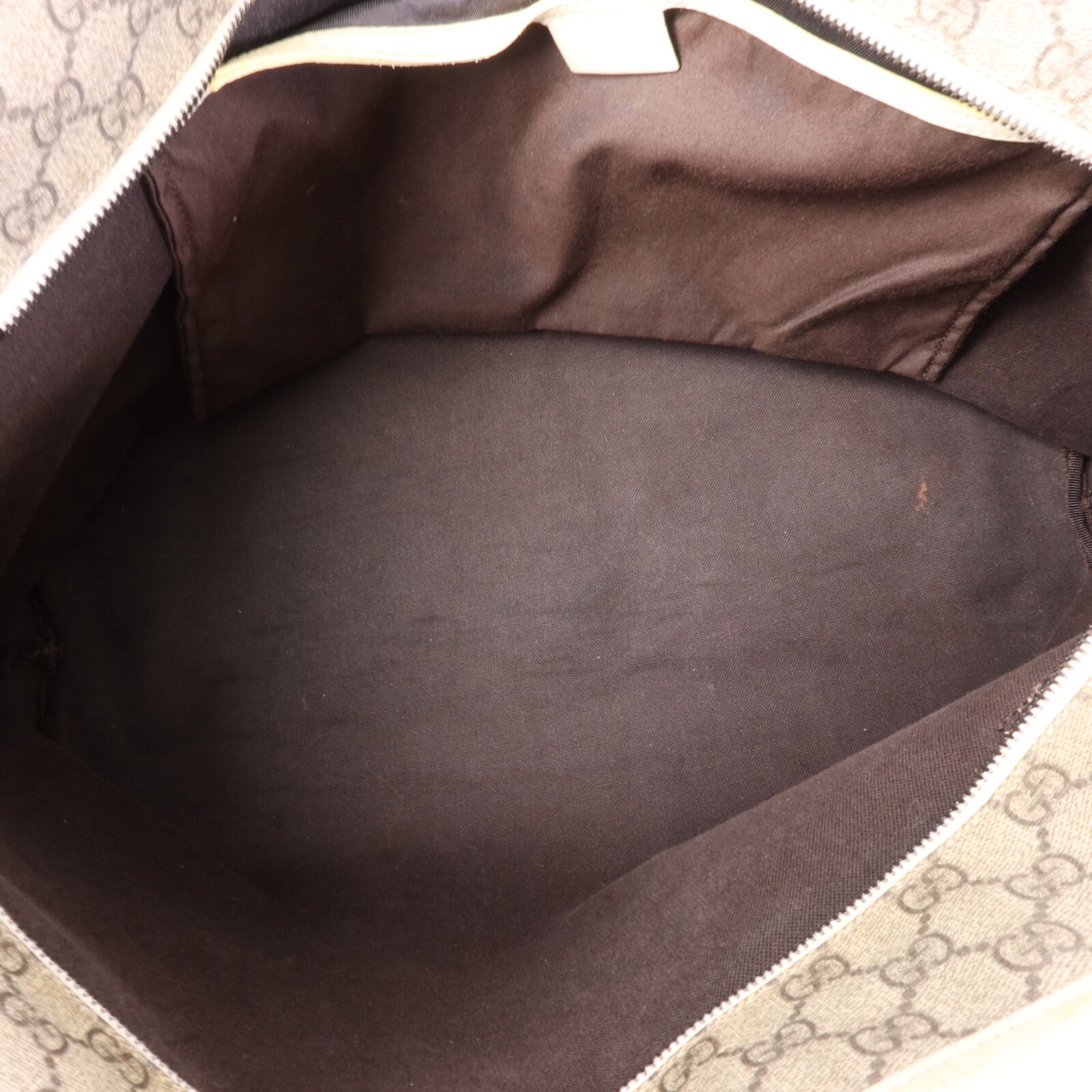 GUCCI 塗層帆布/牛皮皮革Tote Bag銀扣手挽袋
