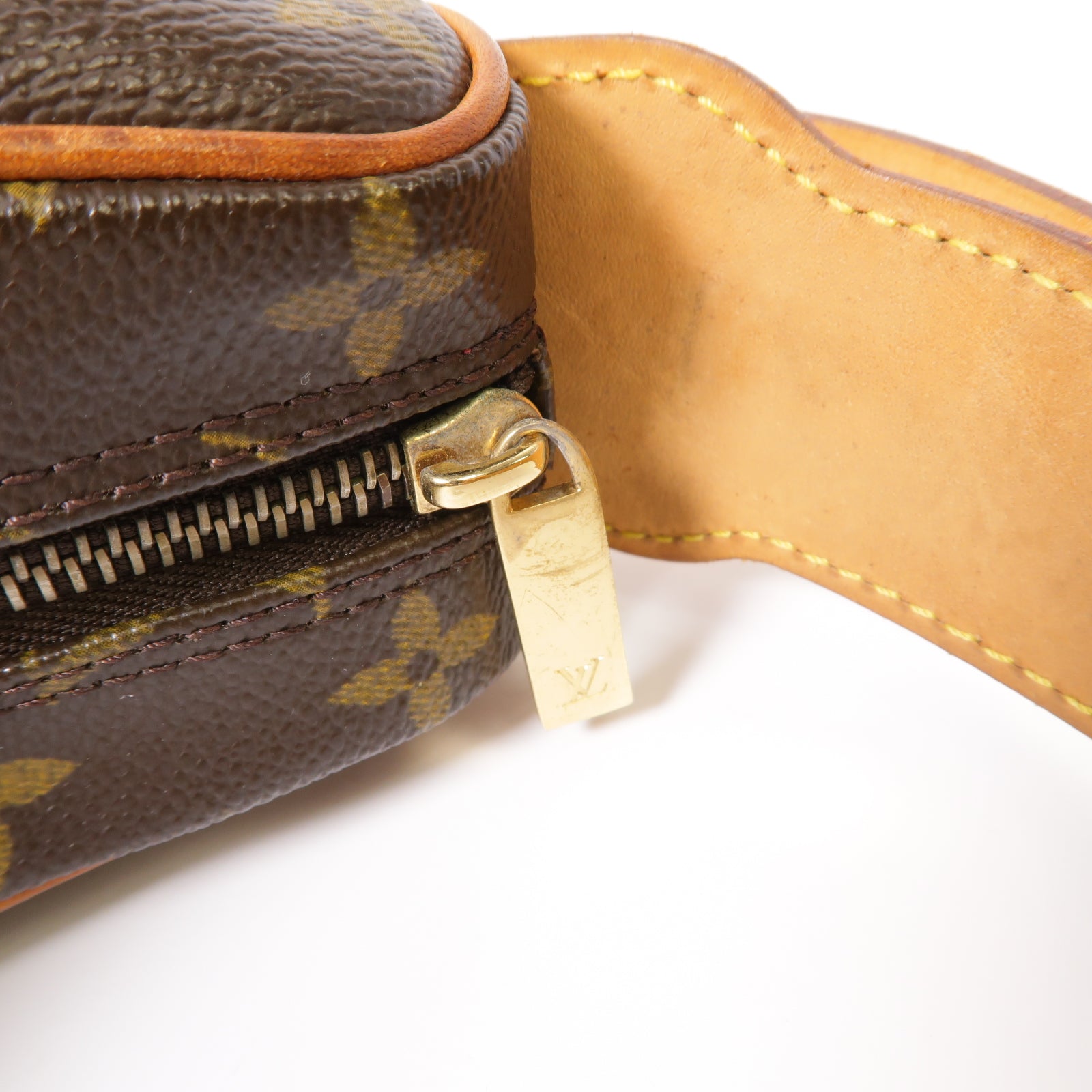 LOUIS VUITTON Monogram Croissant GM金扣肩背袋啡色