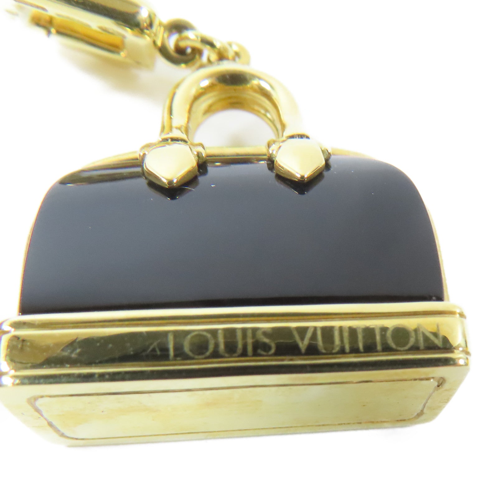 LOUIS VUITTON 18K黃金Onyx Alma Bag Charm掛飾金色/黑色