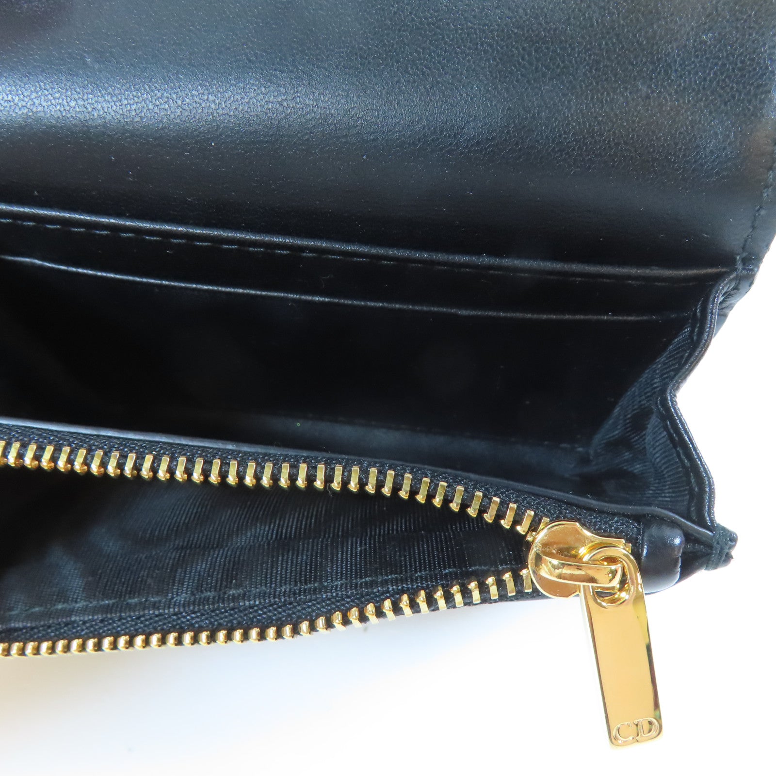 Dior 牛皮皮革Card Case金扣卡片套黑色