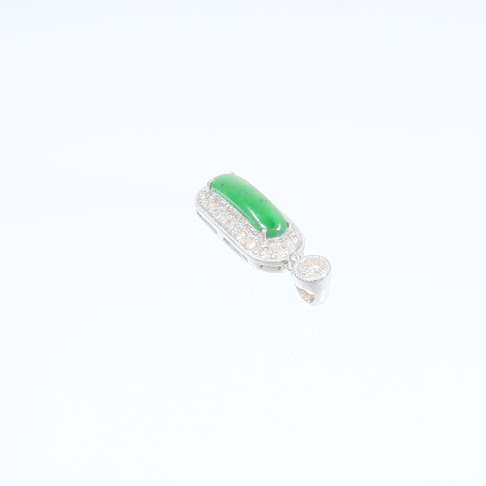 JEWELRY 18K白金Jade Pendant翡翠吊墜