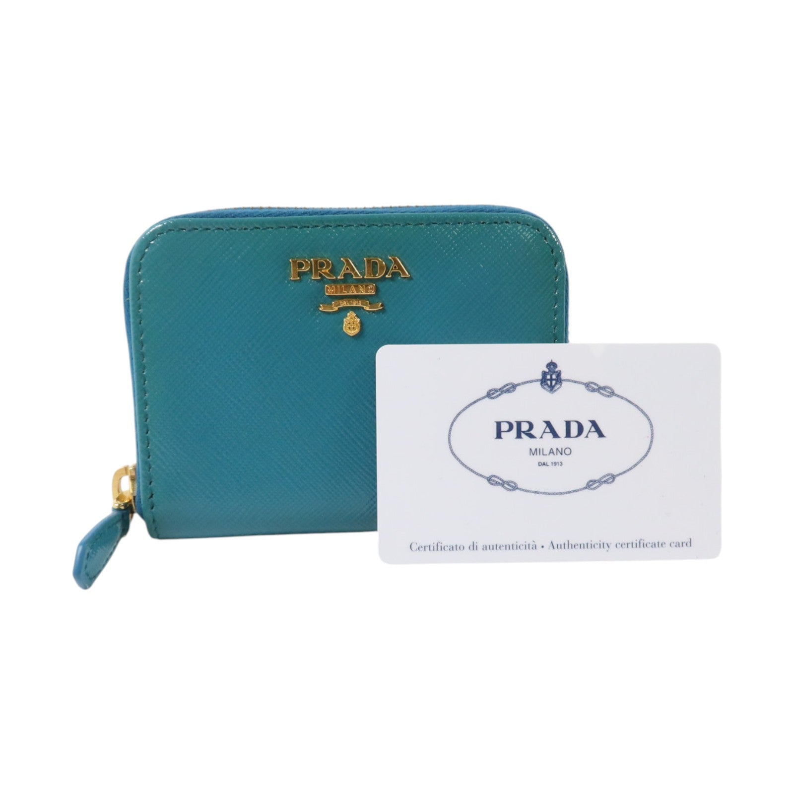 PRADA Saffiano皮革Card Case金扣卡片套