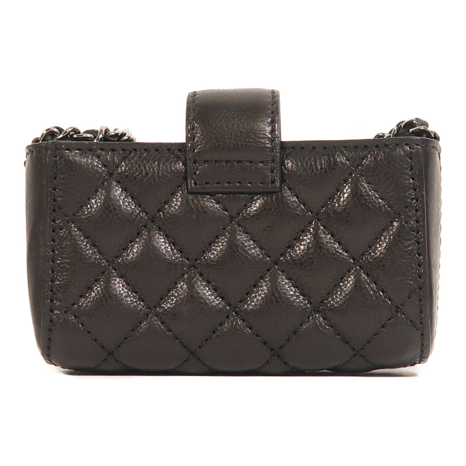 CHANEL 【激減優惠】牛皮皮革Chain Shoulder銀扣鏈帶肩背袋