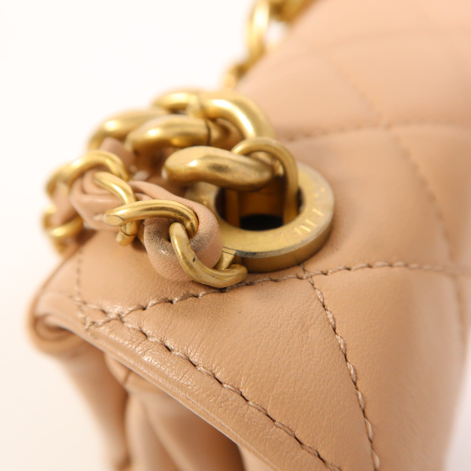 CHANEL 牛皮皮革2 Way Shoulder Bag金扣手挽肩背兩用袋
