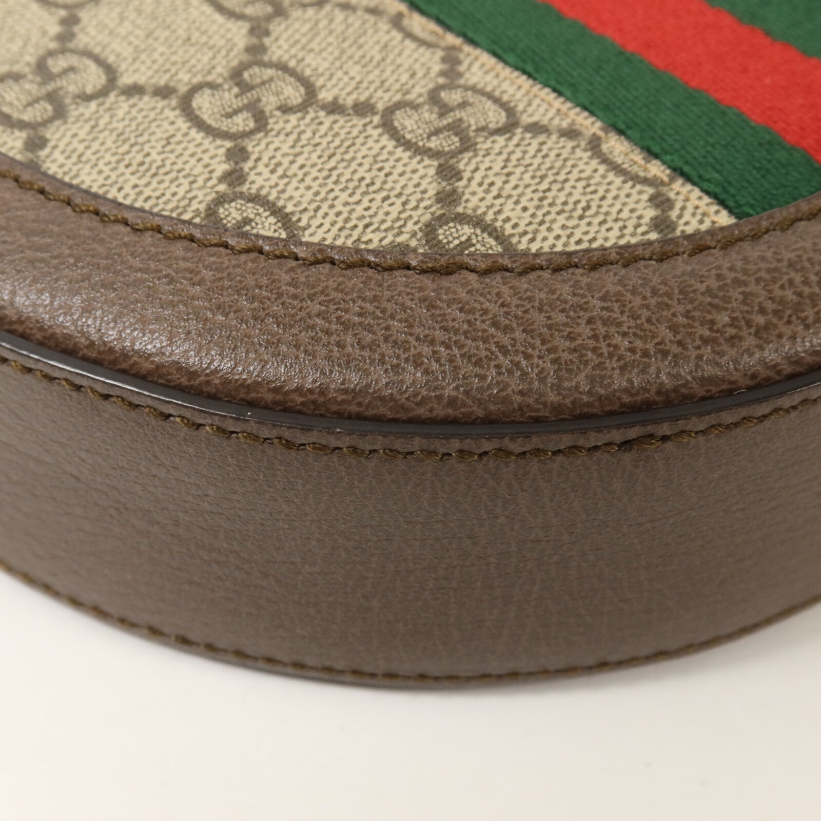 GUCCI 【激減優惠】塗層帆布Ophidia GG Mini Round鏈帶肩背袋