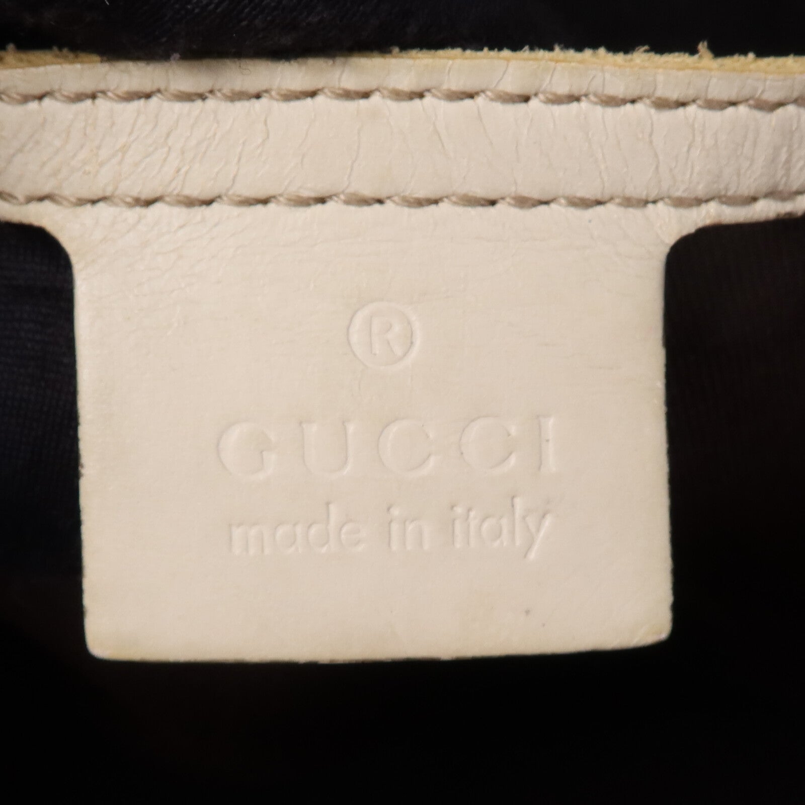 GUCCI 塗層帆布/牛皮皮革Tote Bag銀扣手挽袋