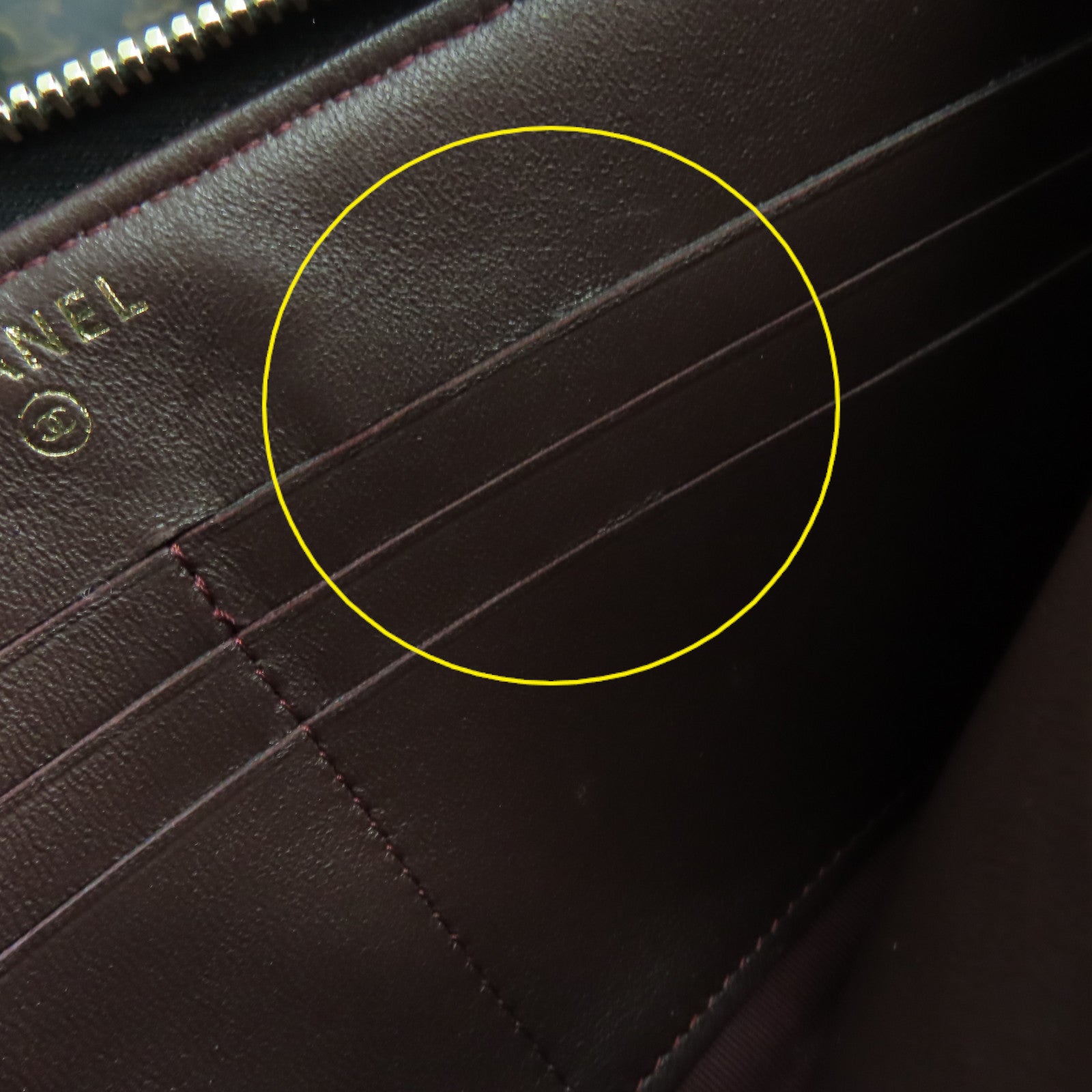 CHANEL 菱格羊皮批皮革Pouch Wallet金扣長錢包黑色
