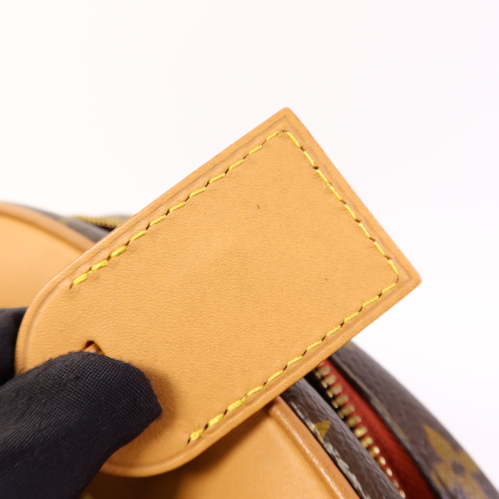 LOUIS VUITTON Monogram Deauville Mini金扣肩背袋棕色