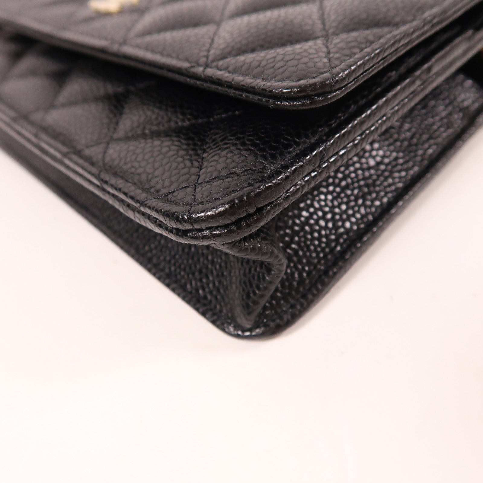 CHANEL 牛皮皮革WOC Wallet On Chain金扣鏈帶肩背袋