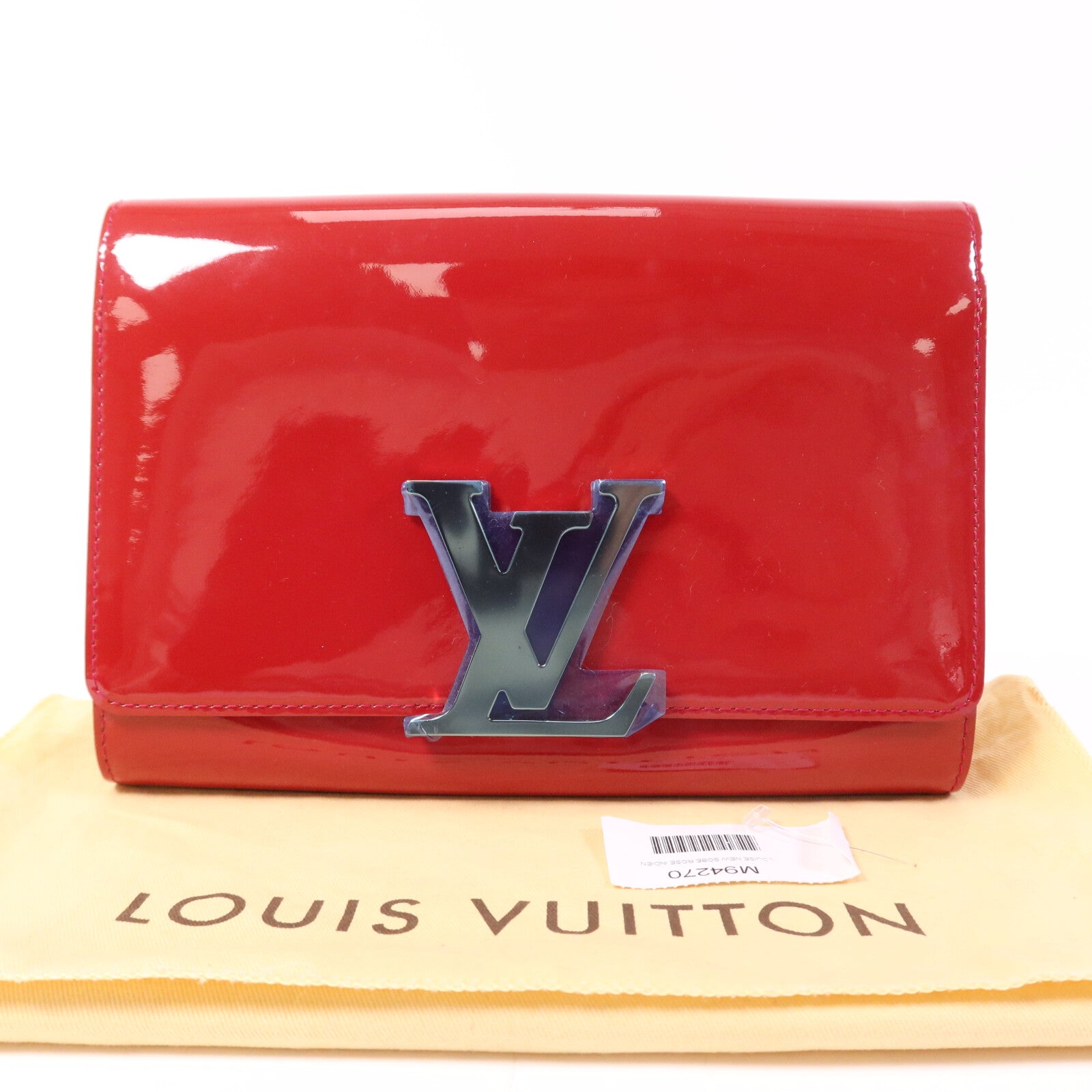 LOUIS VUITTON Monogram Vernis Louise EW金扣手拿包