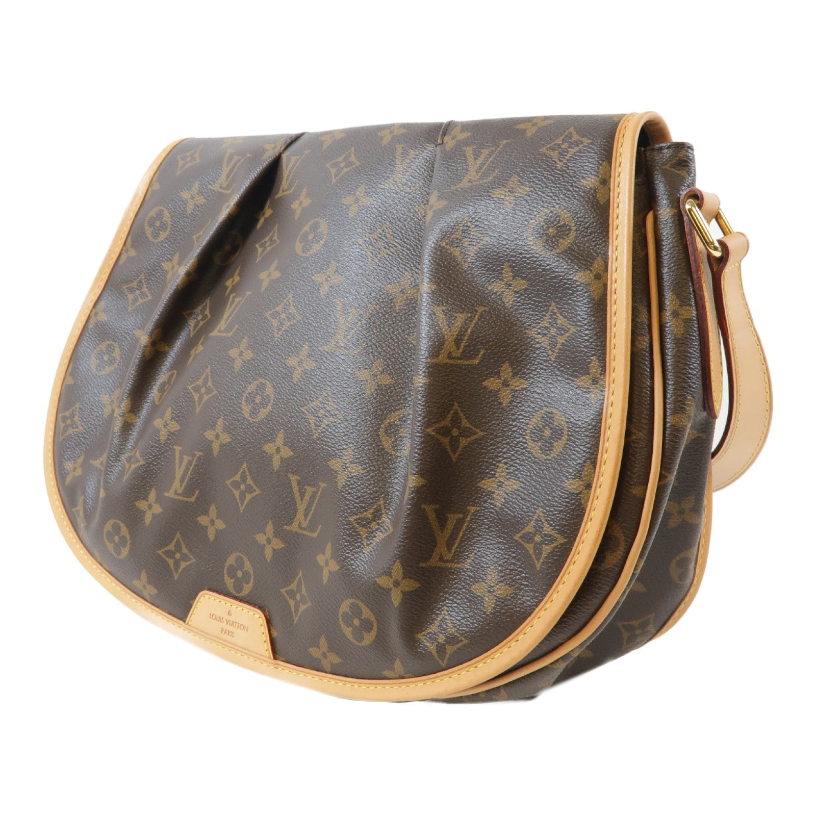 LOUIS VUITTON Monogram Menilmontant MM金扣肩背袋啡色