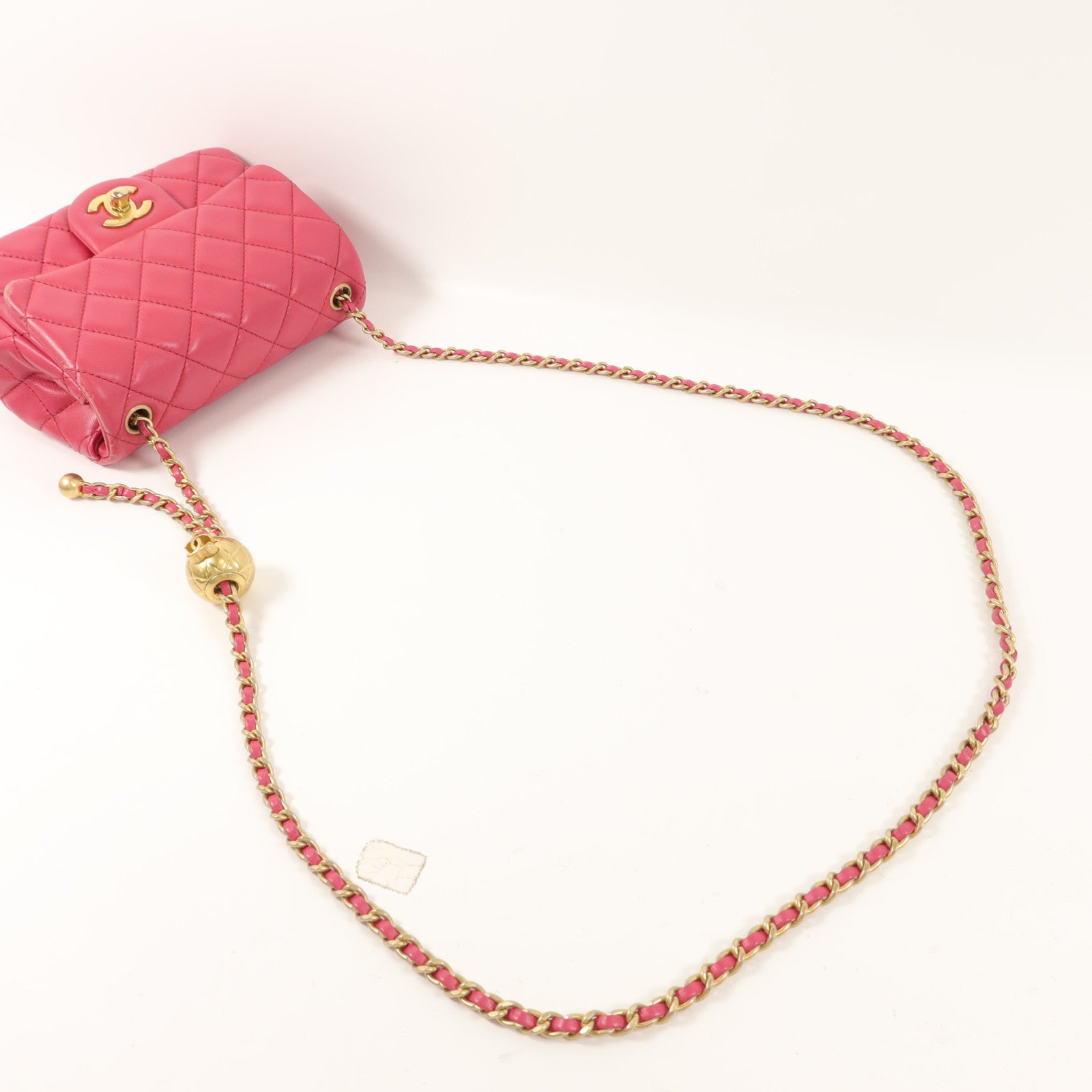 CHANEL 羊皮皮革Mini Classic 17鏈帶肩背袋