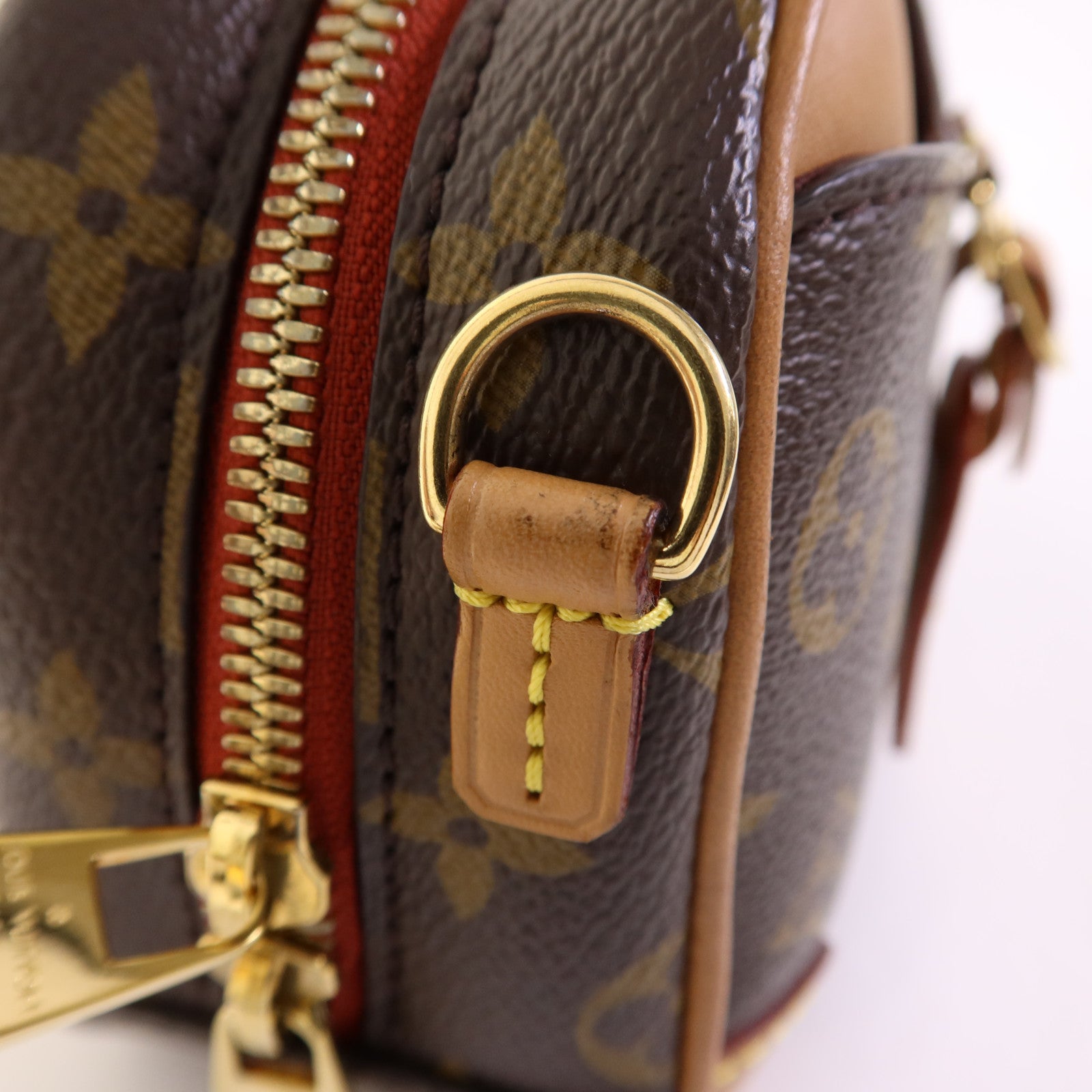 LOUIS VUITTON Monogram Deauville Mini金扣肩背袋棕色