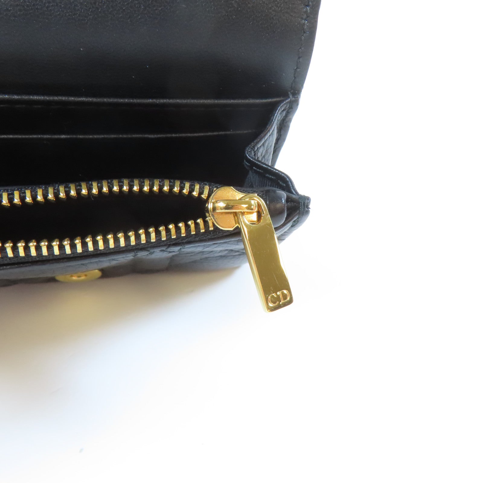 Dior 牛皮皮革Card Case金扣卡片套黑色