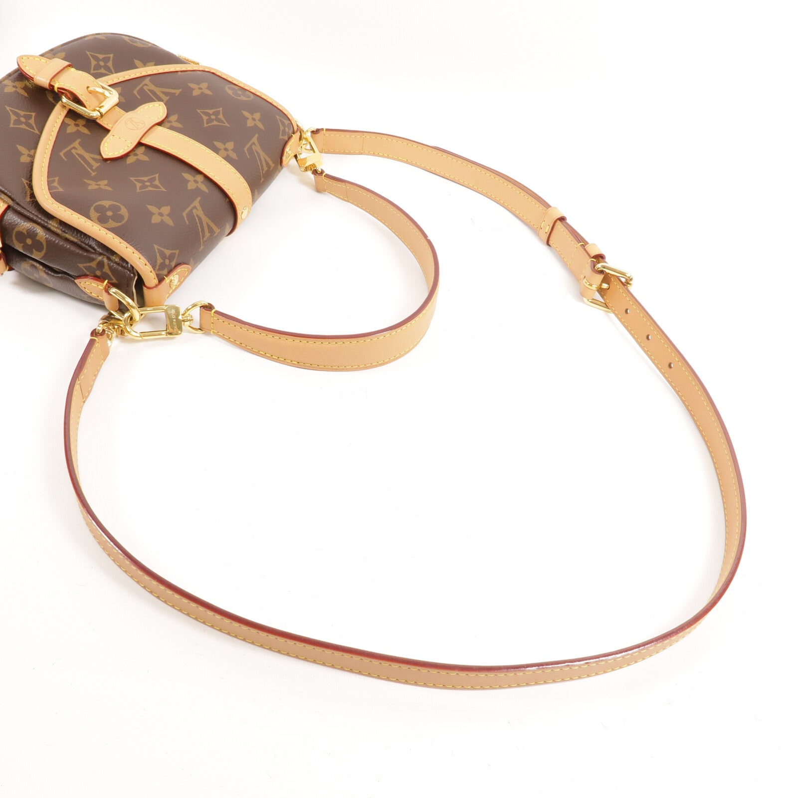 LOUIS VUITTON Monogram Saumur BB金扣手挽肩背兩用袋