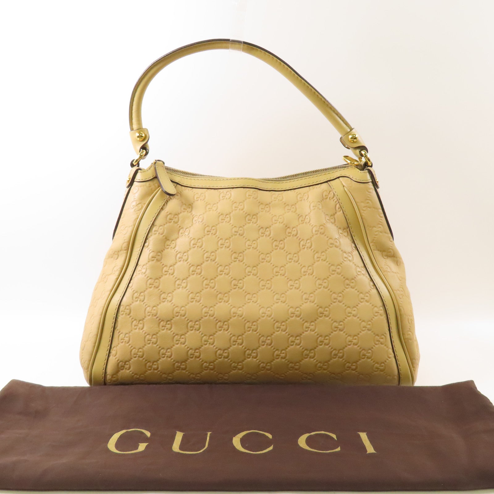 GUCCI 【激減優惠】牛皮皮革Shoulder Bag金扣肩背袋