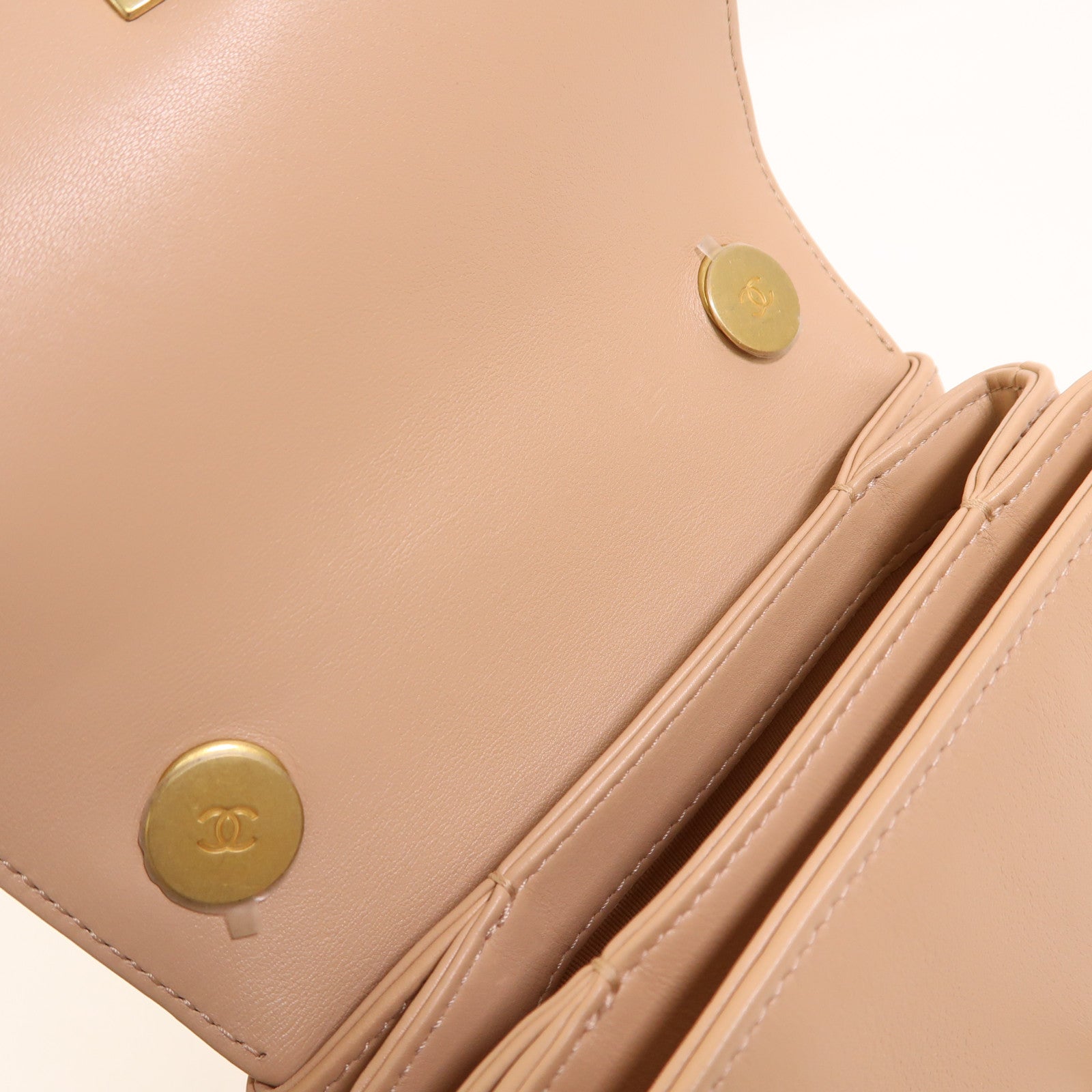 CHANEL 牛皮皮革2 Way Shoulder Bag金扣手挽肩背兩用袋