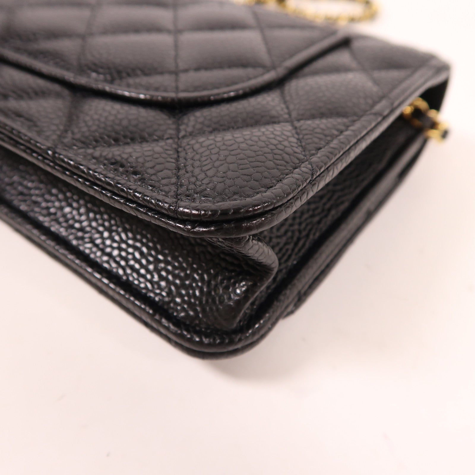 CHANEL 牛皮皮革WOC Wallet On Chain金扣鏈帶肩背袋