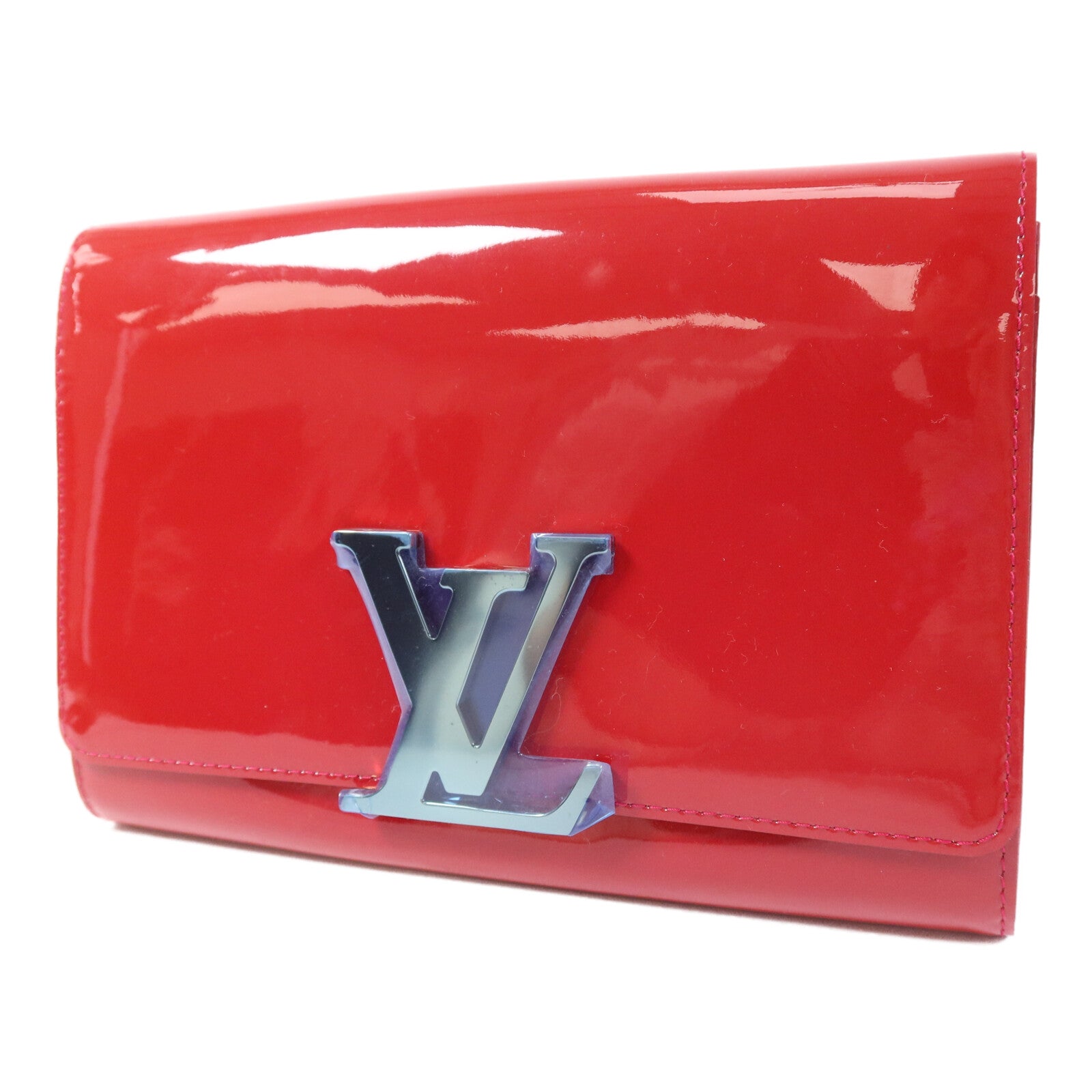 LOUIS VUITTON Monogram Vernis Louise EW金扣手拿包