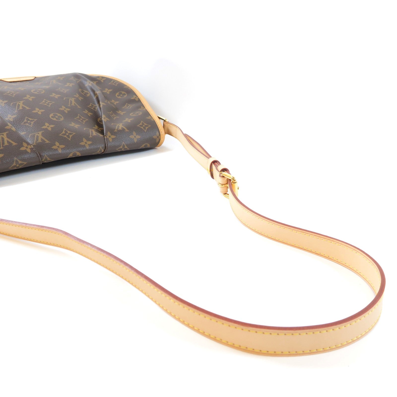 LOUIS VUITTON Monogram Menilmontant MM金扣肩背袋啡色