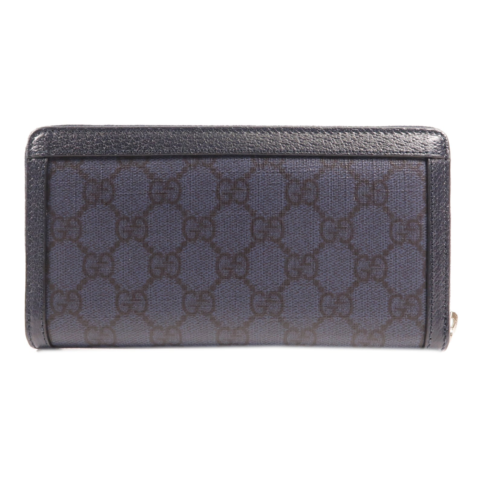 GUCCI 塗層帆布Long Wallet銀扣長錢包