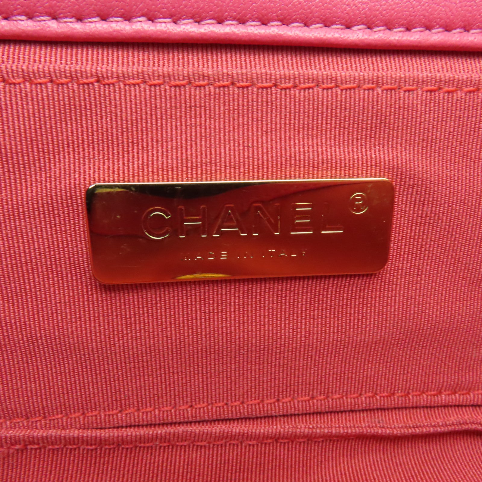 CHANEL 【激減優惠】菱格羊皮皮革Waist Bag金扣腰包粉紅色