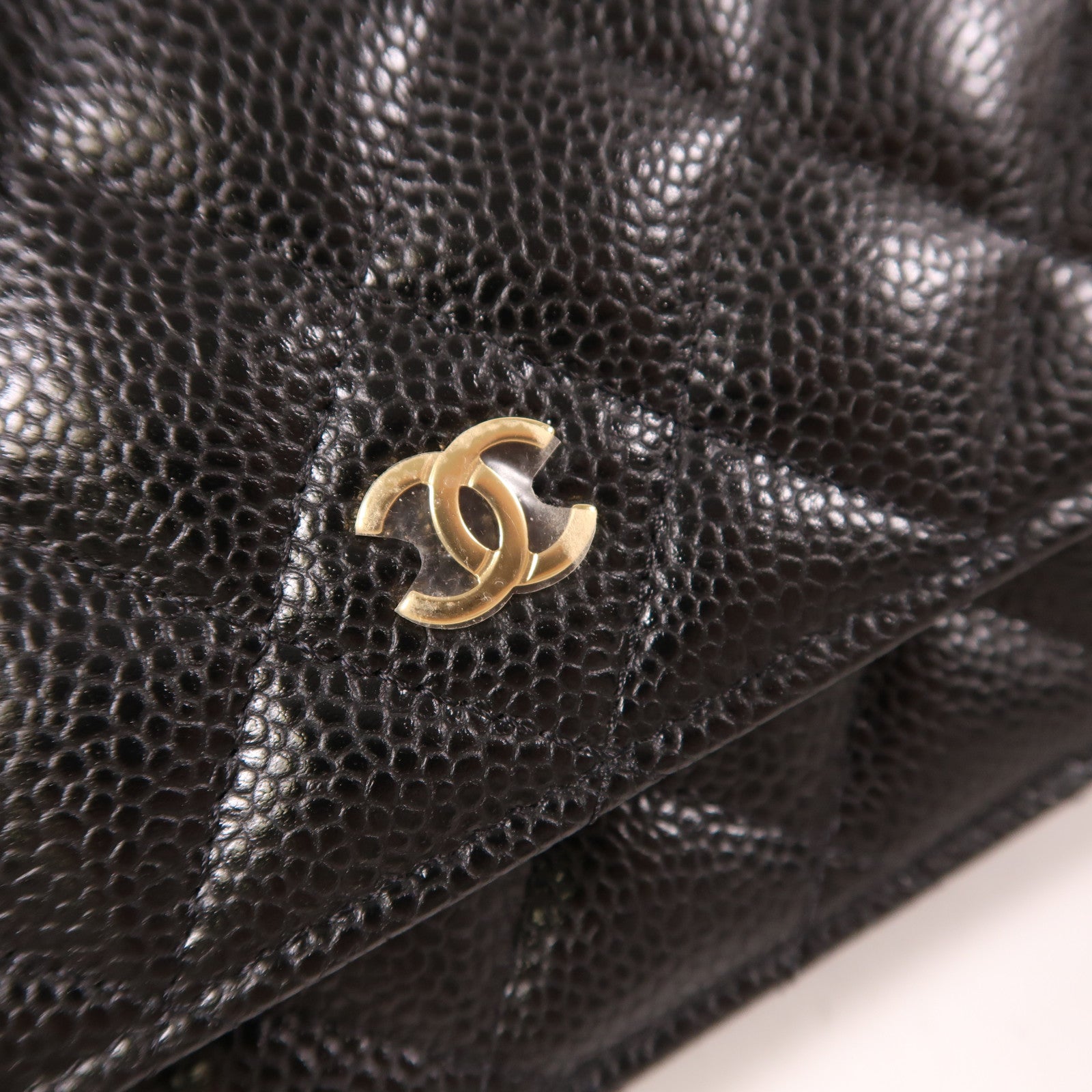 CHANEL 牛皮皮革WOC Wallet On Chain金扣鏈帶肩背袋