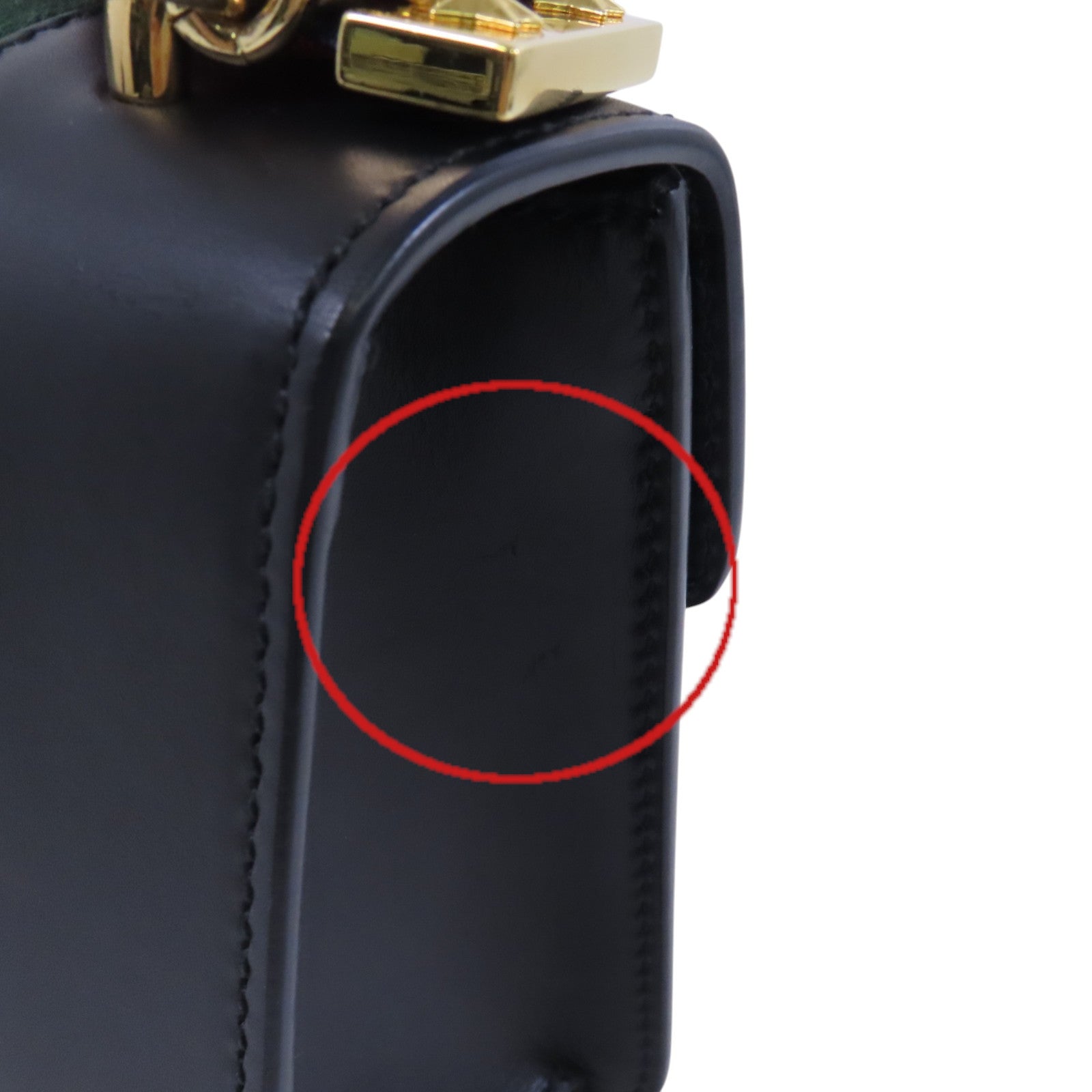 GUCCI 牛皮皮革Sylvie Min Bag金扣手挽肩背兩用袋