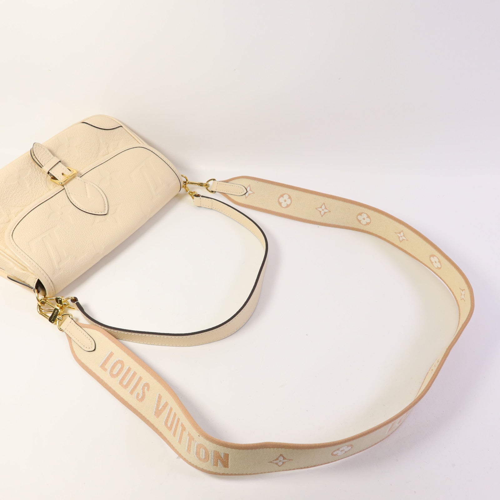 LOUIS VUITTON Monogram Empreinte Diane金扣手挽肩背兩用袋