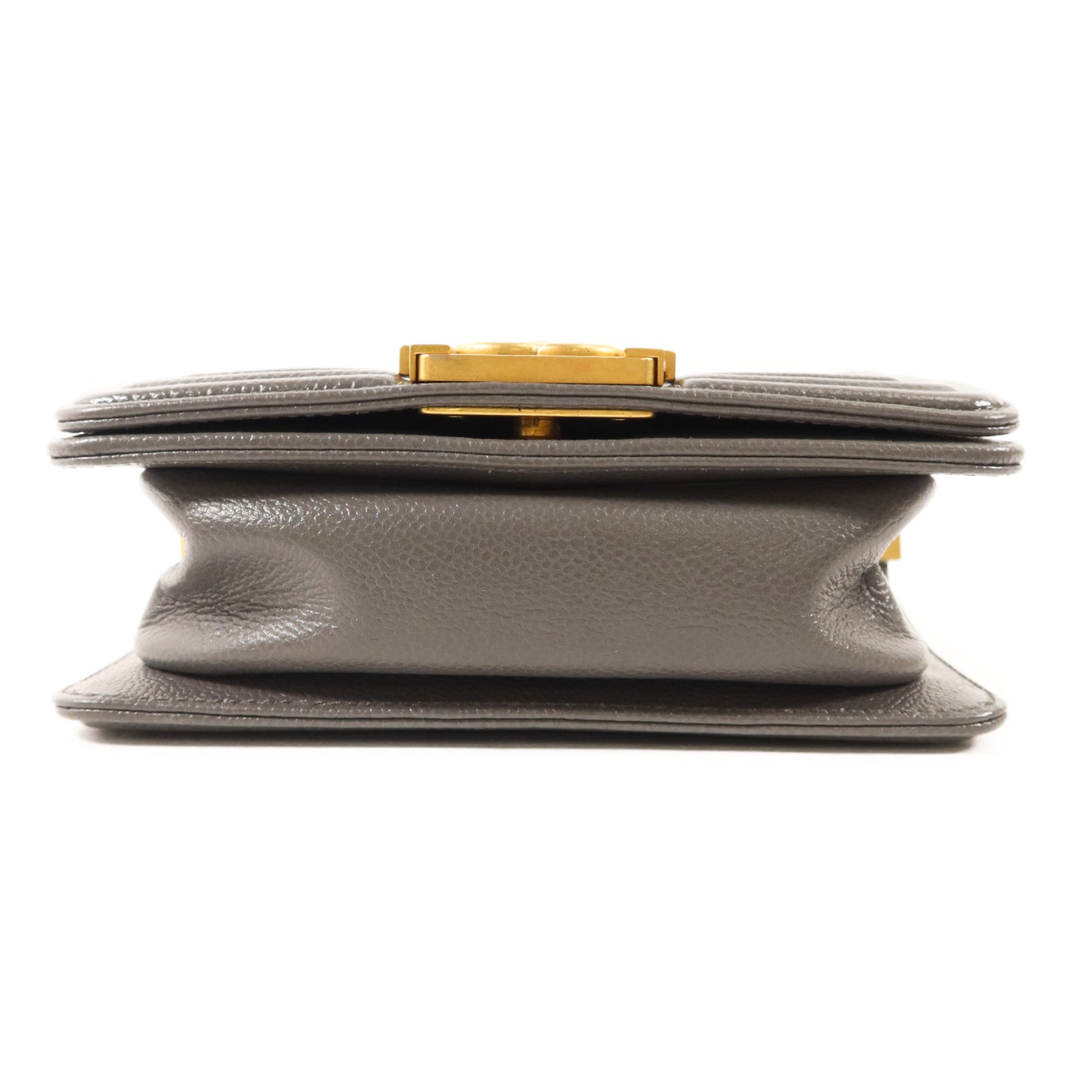 CHANEL 牛皮皮革Mini Boy金扣鏈帶肩背袋