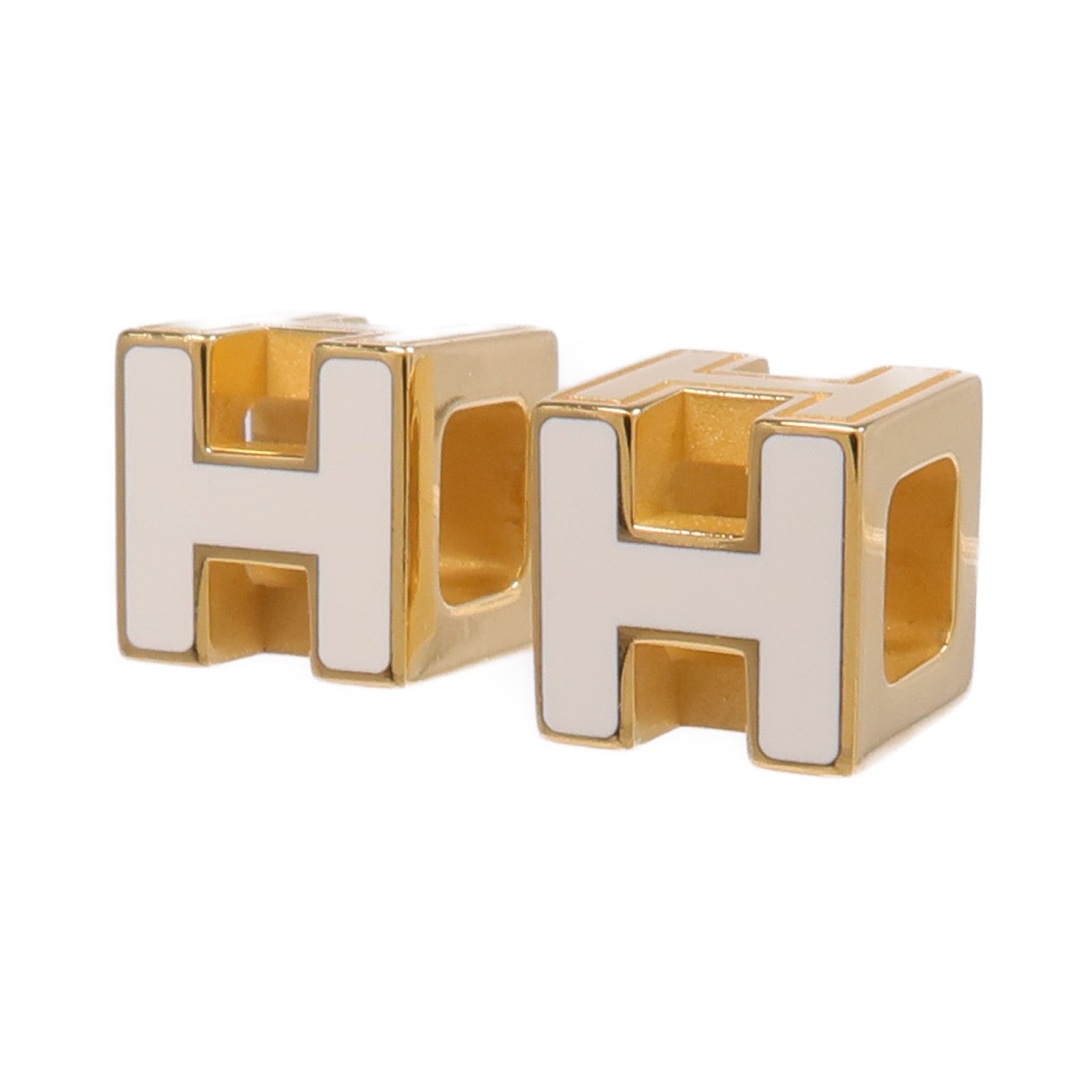 HERMES 金屬H Cube Earrings耳環