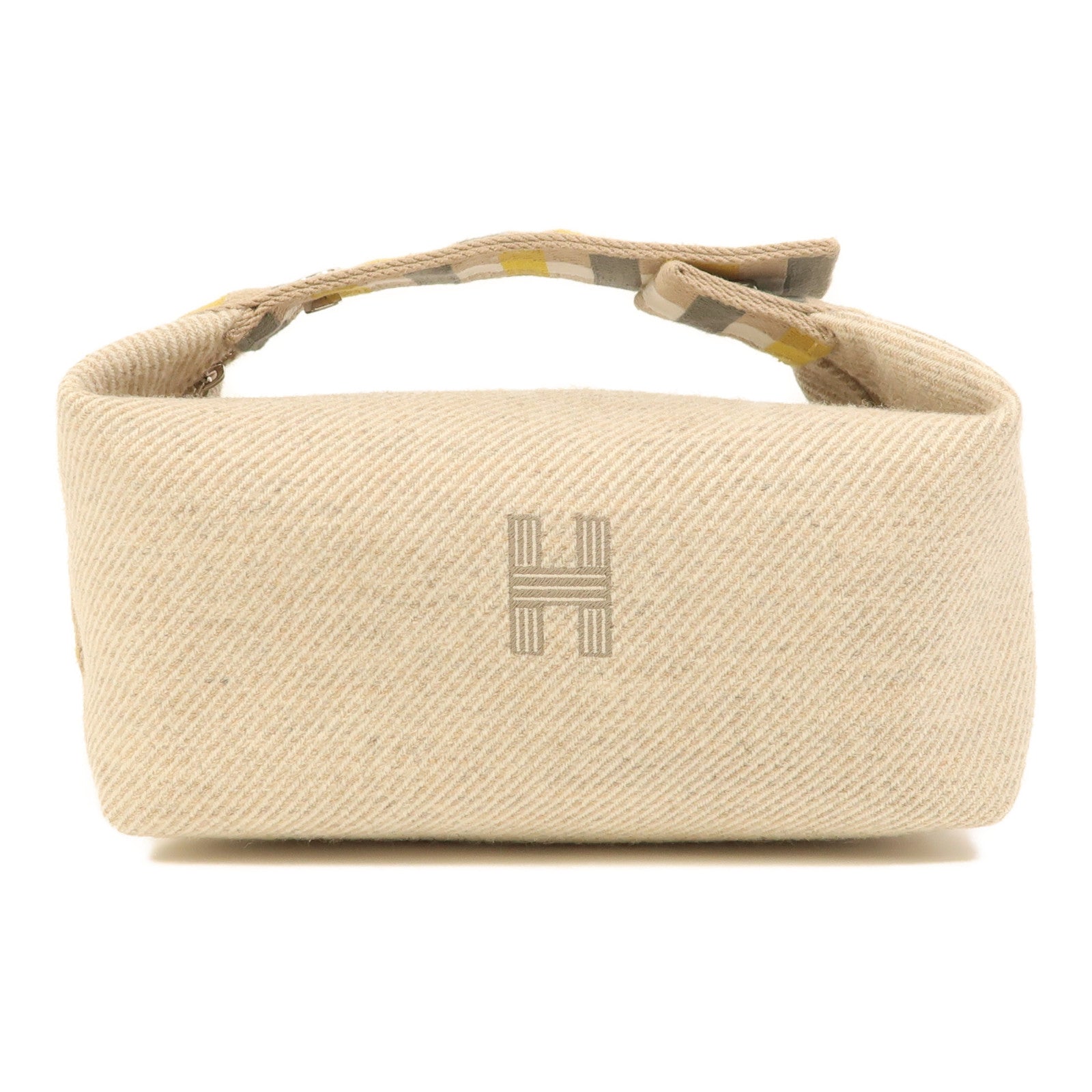 HERMES 羊毛Bride A Brac PM銀扣手挽袋