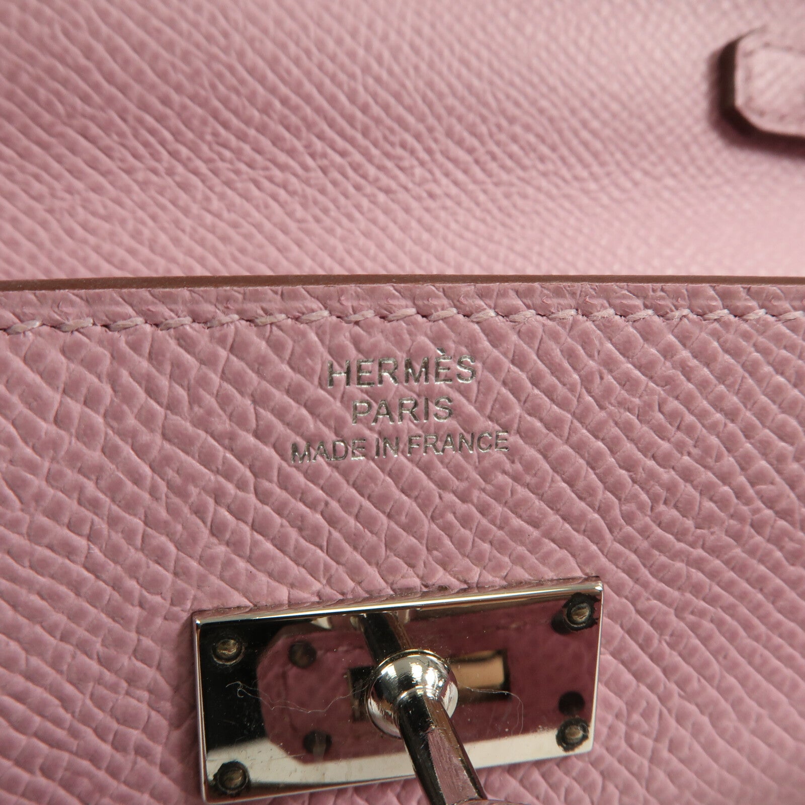 HERMES 【激減優惠】Epsom皮革Kelly To Go銀扣肩背袋Mauve Sylvestre