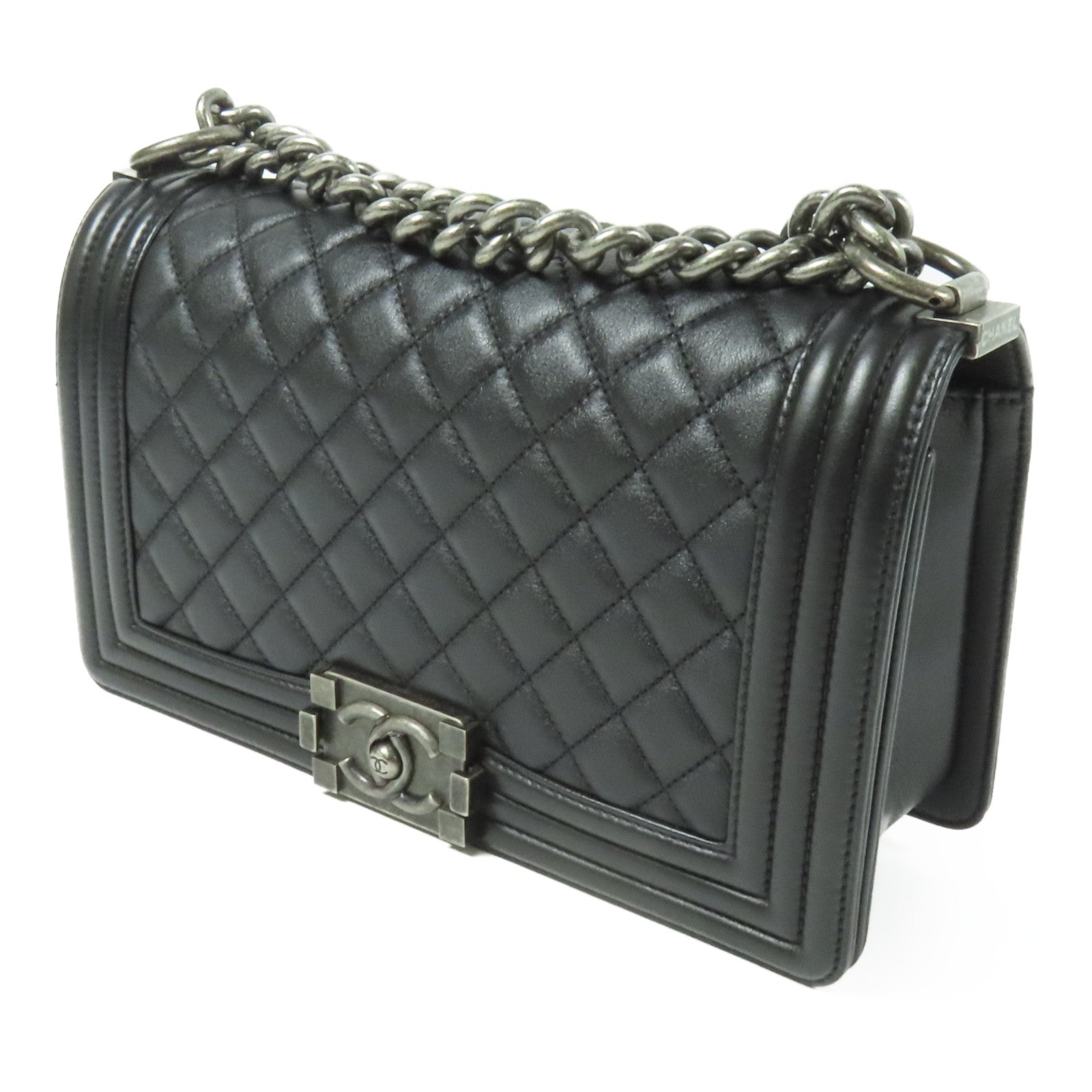 CHANEL 牛皮皮革Boy 25肩背袋