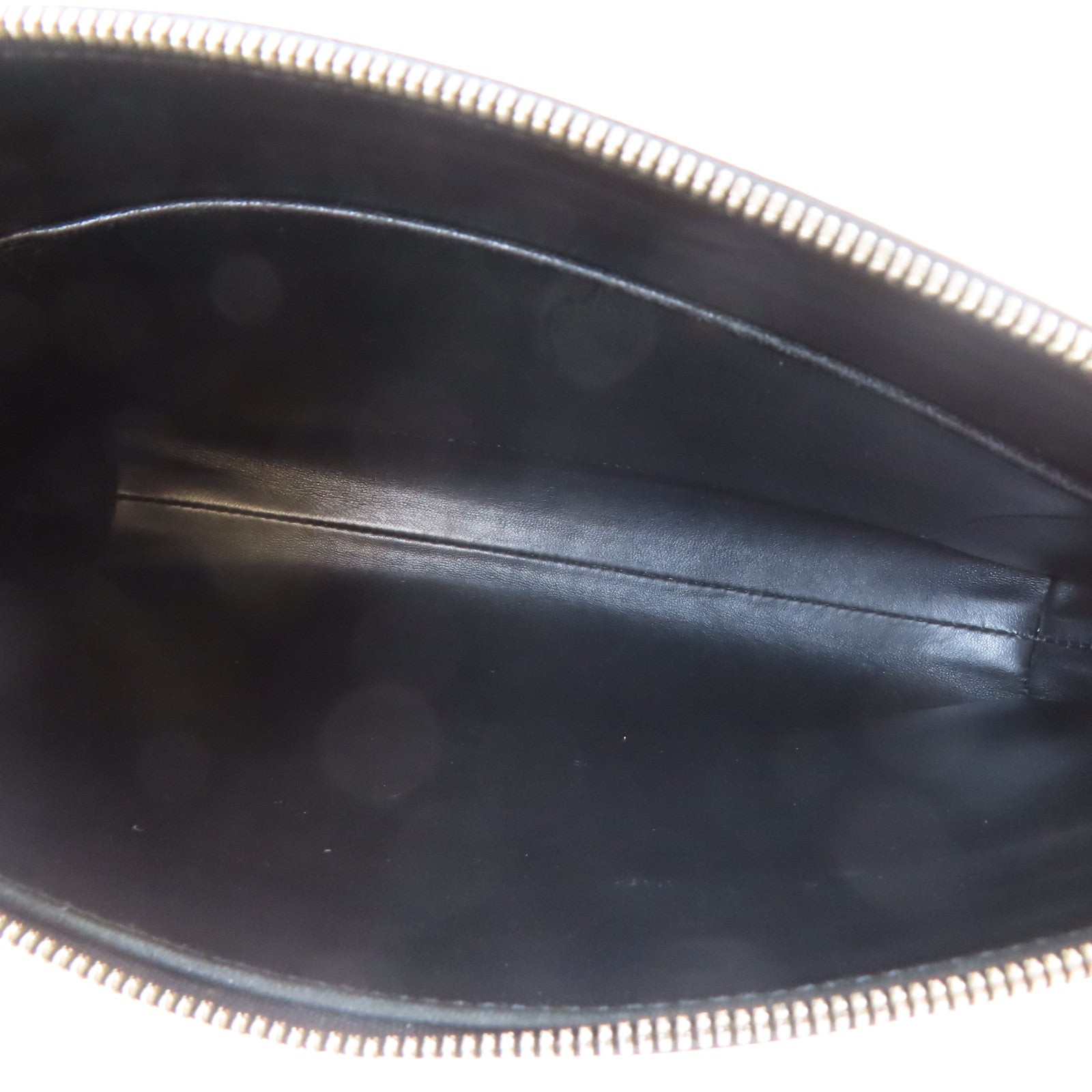 BALENCIAGA 牛皮皮革Clutch銀扣手拿包黑色