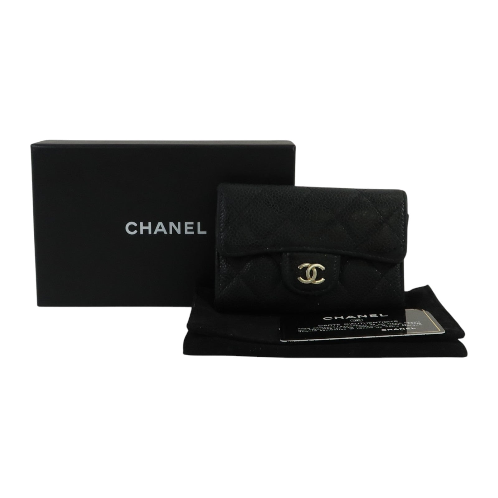 CHANEL 牛皮皮革Card Case金扣卡片套