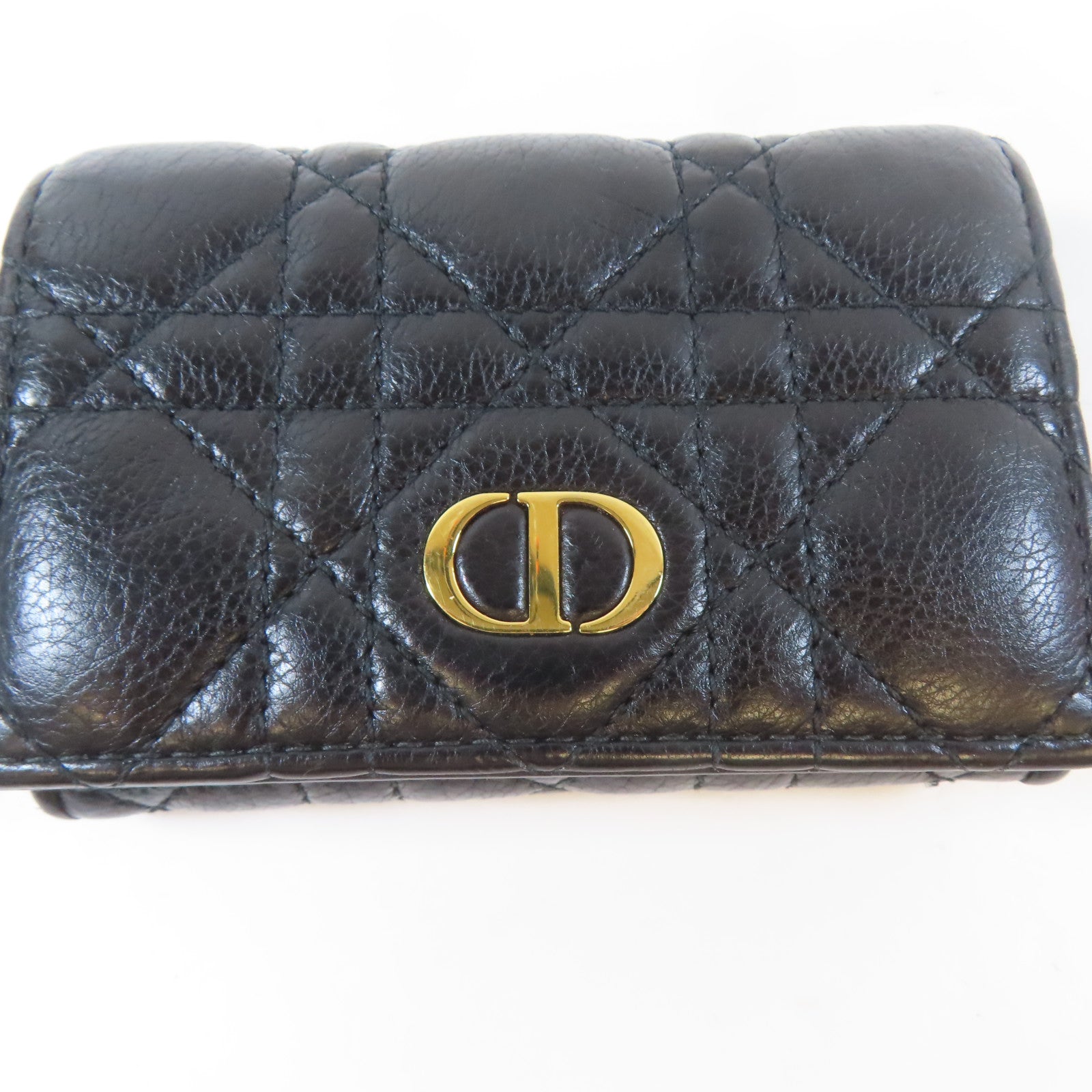 Dior 牛皮皮革Card Case金扣卡片套黑色