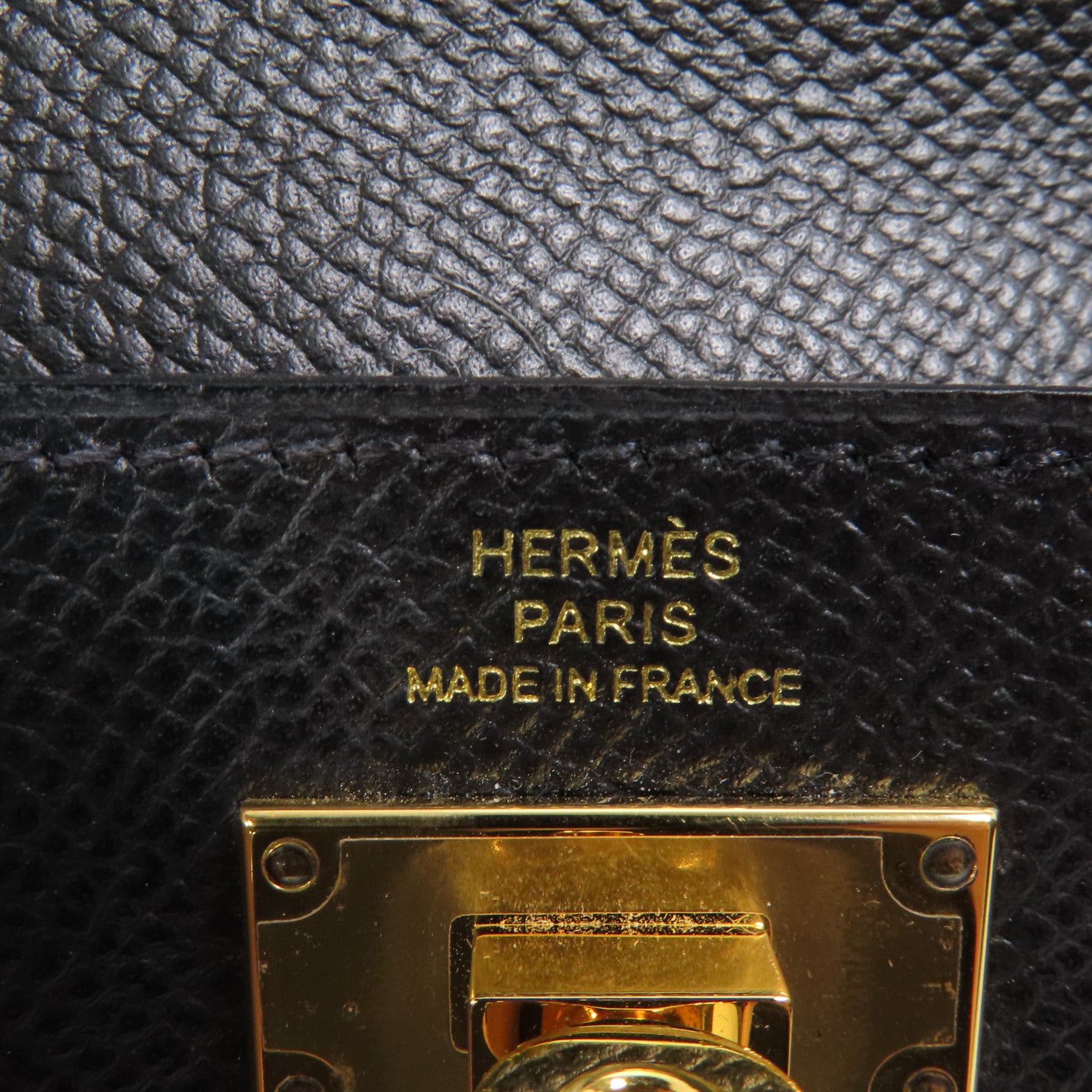 HERMES Epsom皮革Kelly Pocket金扣錢包89 Noir