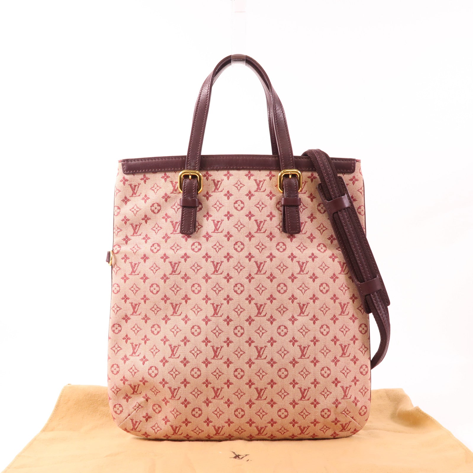 LOUIS VUITTON Monogram Mini Francoise金扣手挽肩背兩用袋
