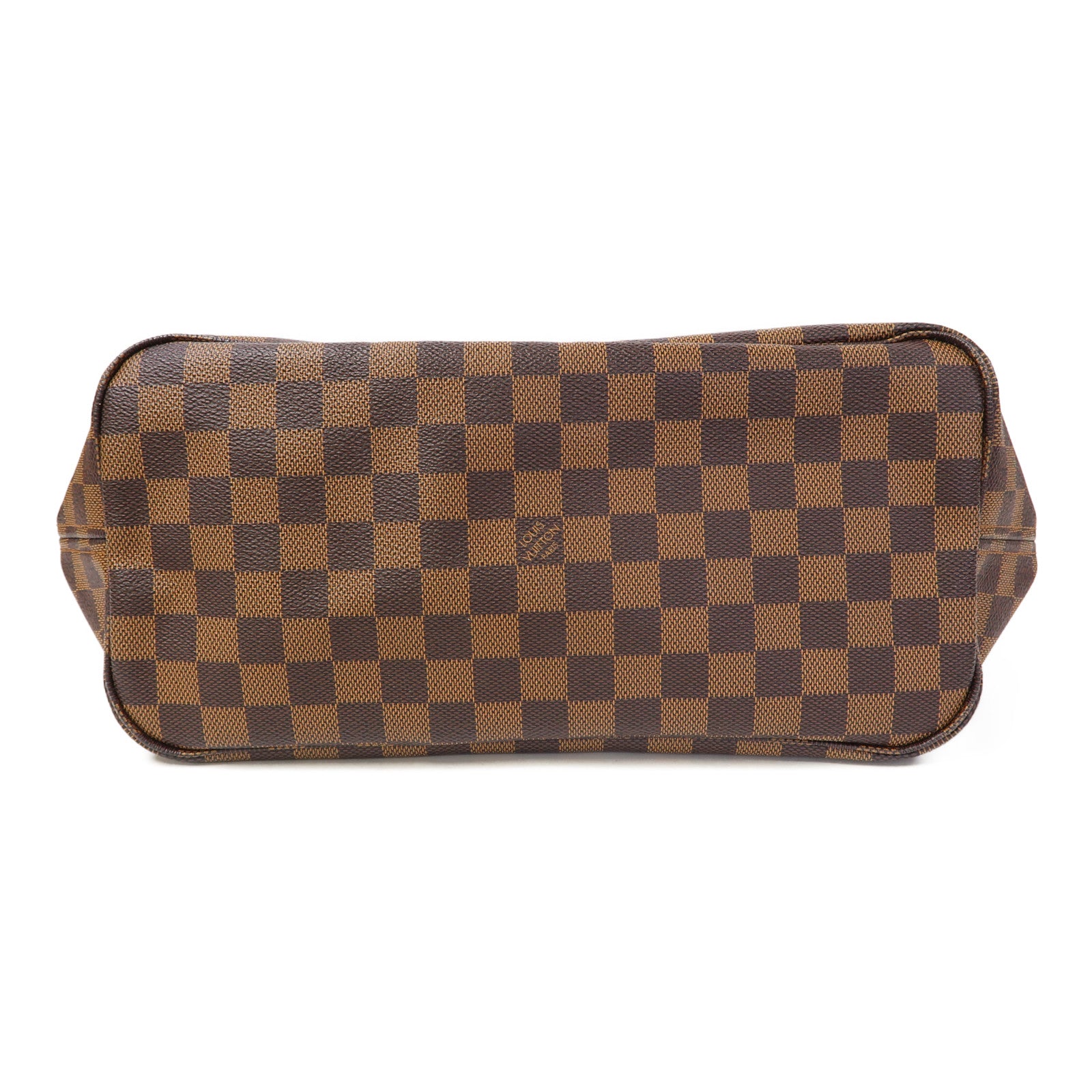 LOUIS VUITTON Damier Ebene Neverfull MM金扣肩背袋啡色