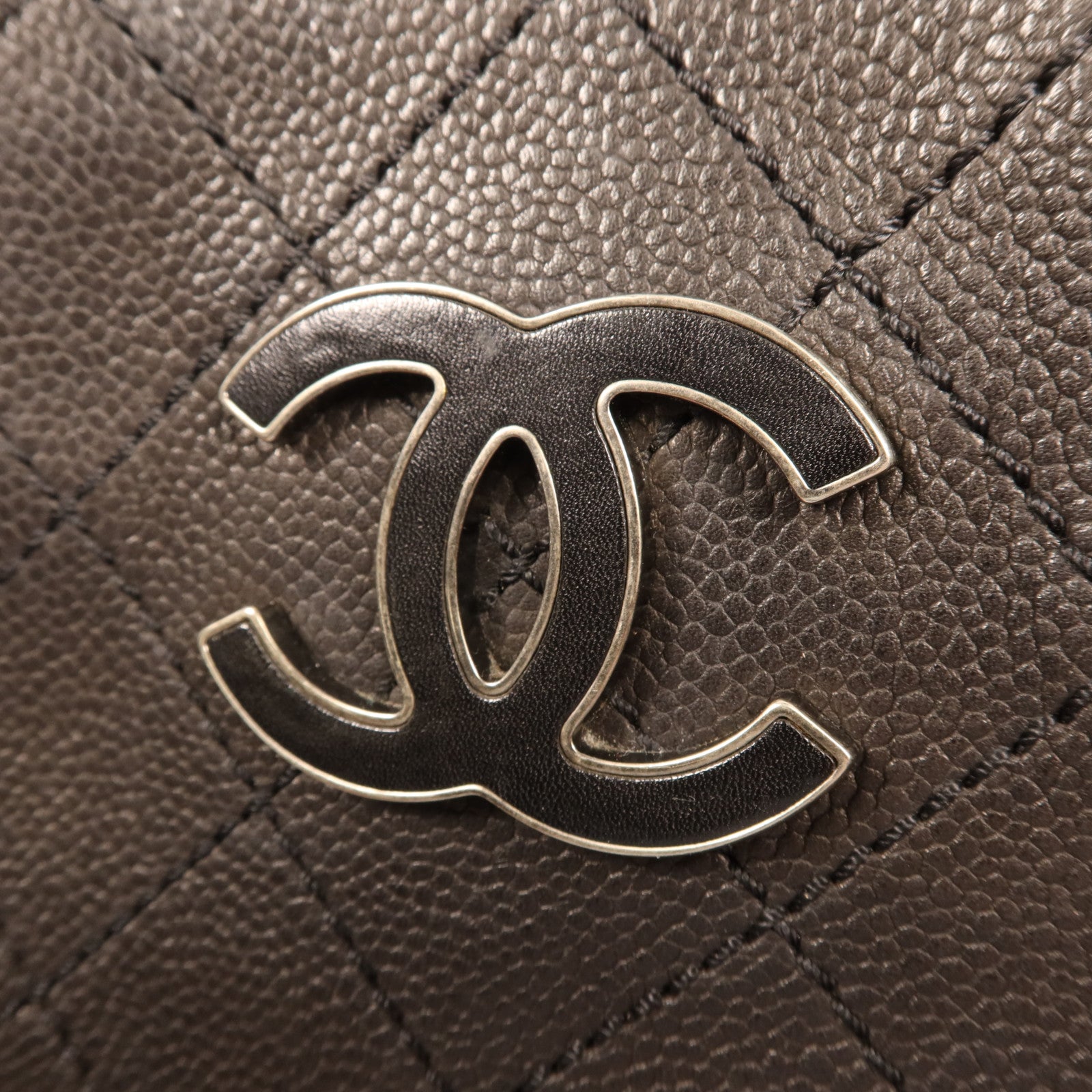 CHANEL 牛皮皮革2 Way Shoulder Bag銀扣鏈帶手挽肩背兩用袋