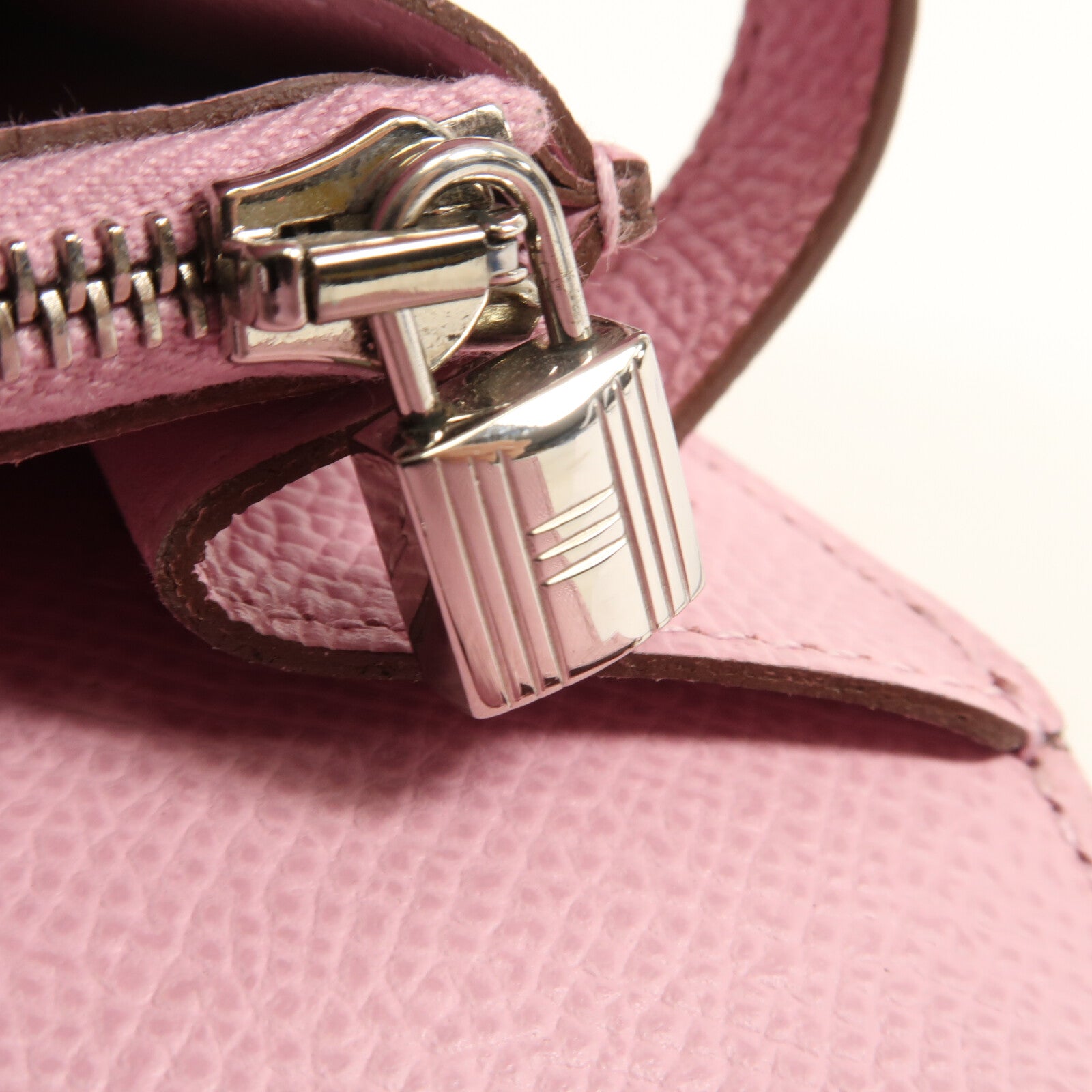 HERMES 【激減優惠】Epsom皮革Kelly To Go銀扣肩背袋Mauve Sylvestre
