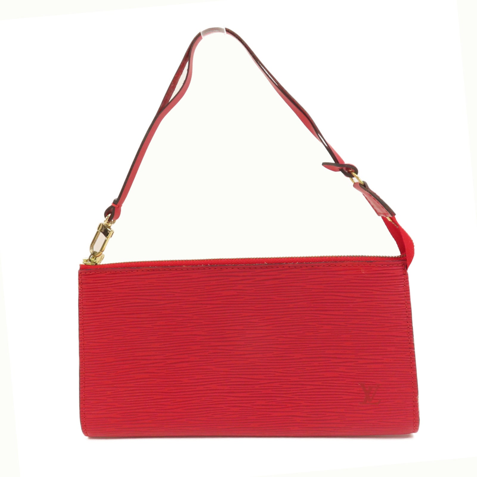 LOUIS VUITTON Epi Accessories Pouch金扣手挽袋紅色