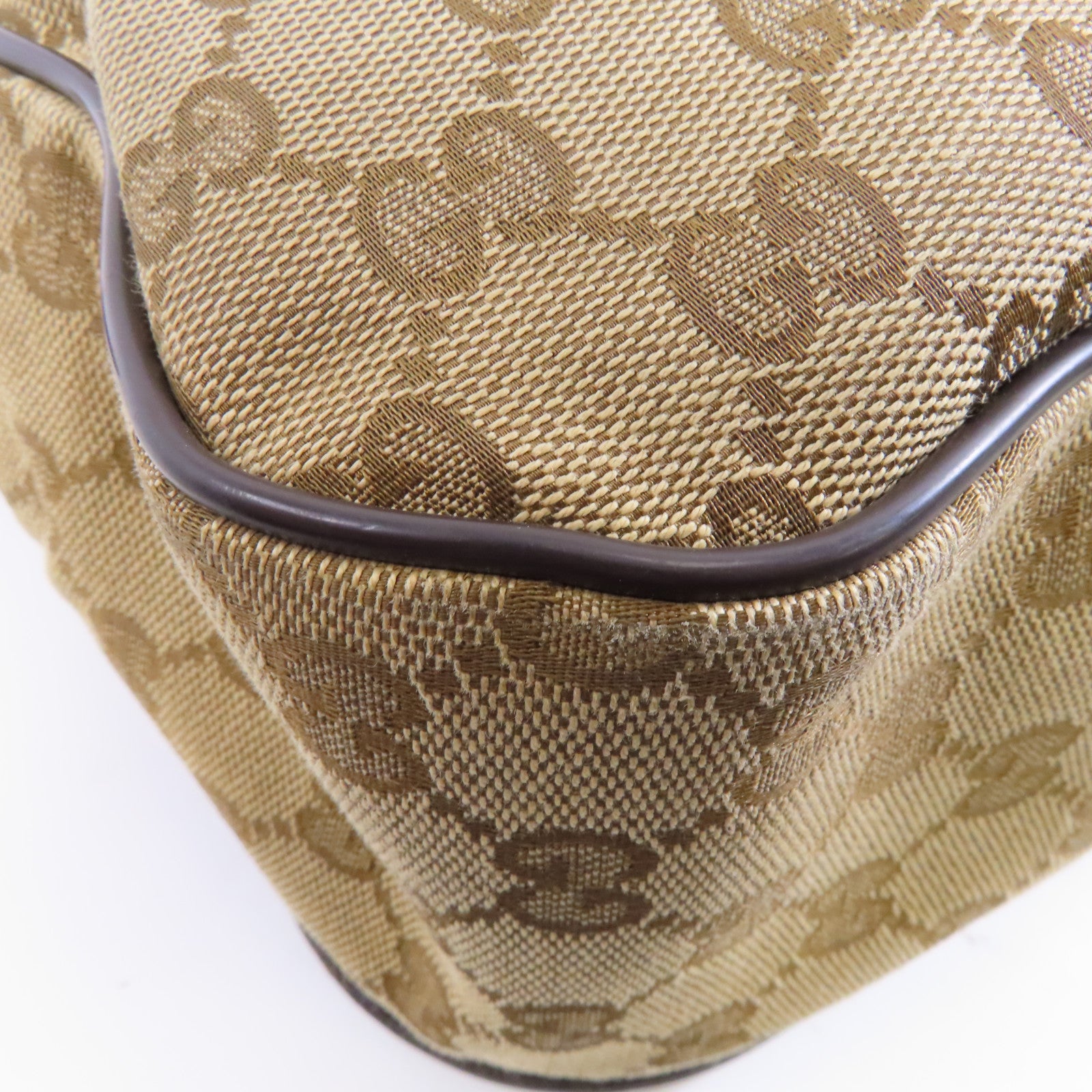 GUCCI 【激減優惠】帆布Messenger Bag銀扣肩背袋棕色