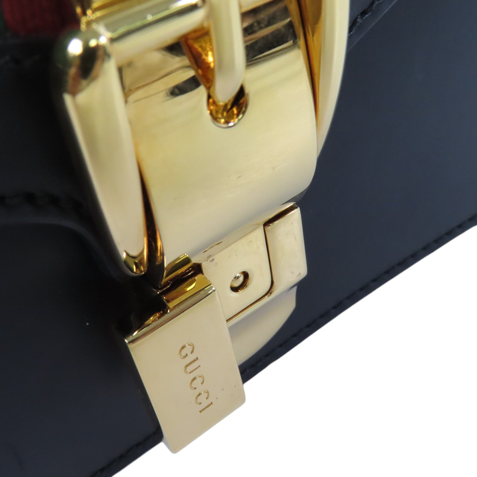 GUCCI 牛皮皮革Sylvie Min Bag金扣手挽肩背兩用袋