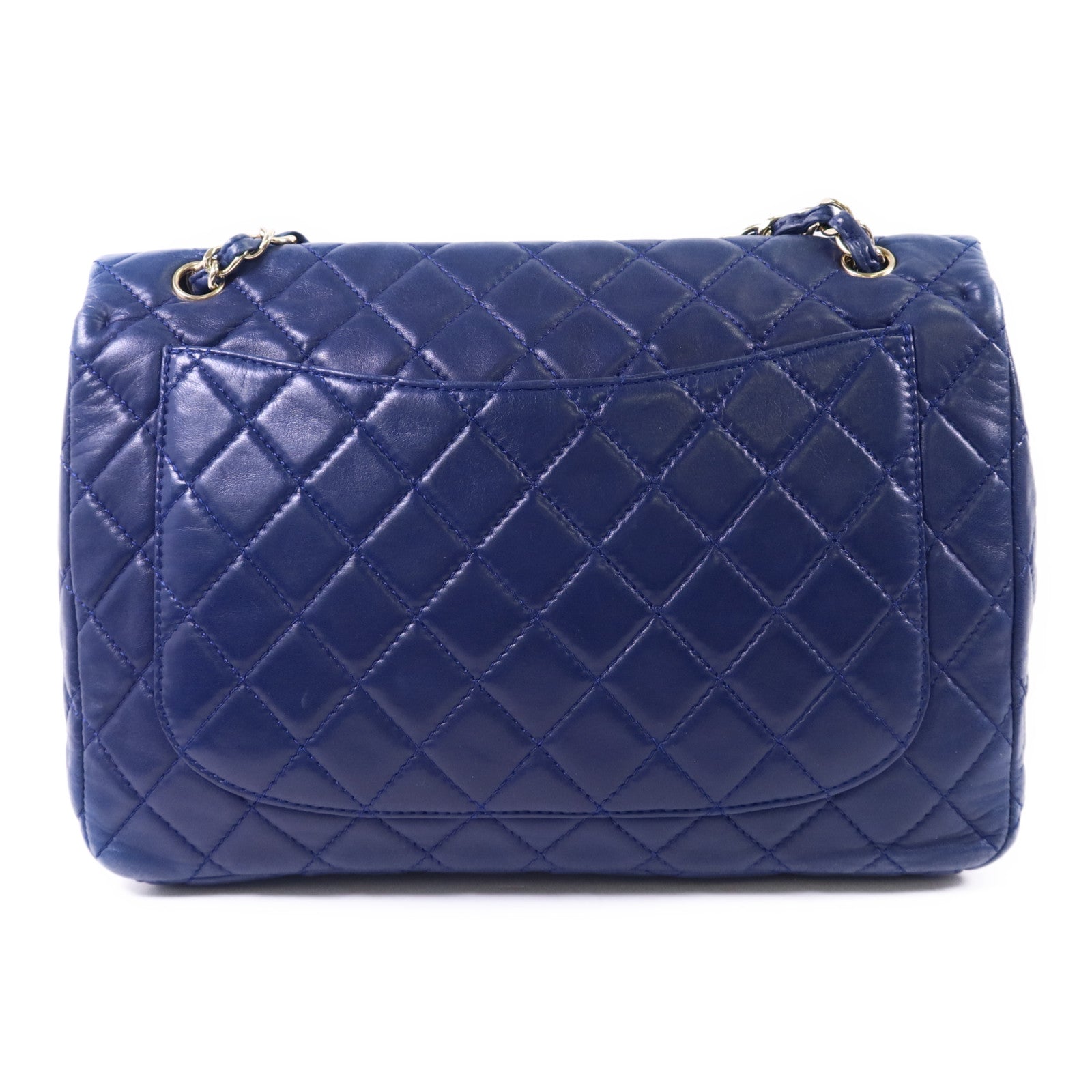 CHANEL 羊皮皮革Single Flap Bag金扣鏈帶手挽肩背兩用袋