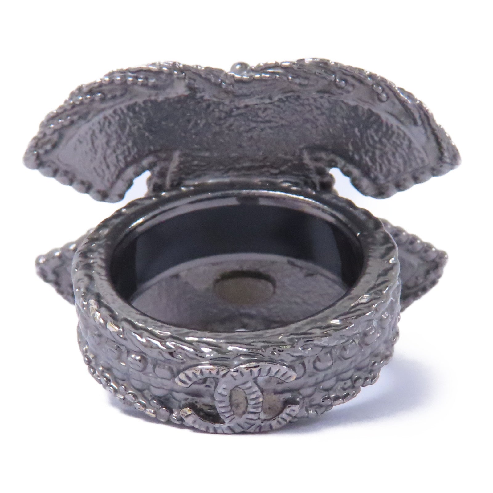 CHANEL 金屬Ring戒指US#6.5灰色