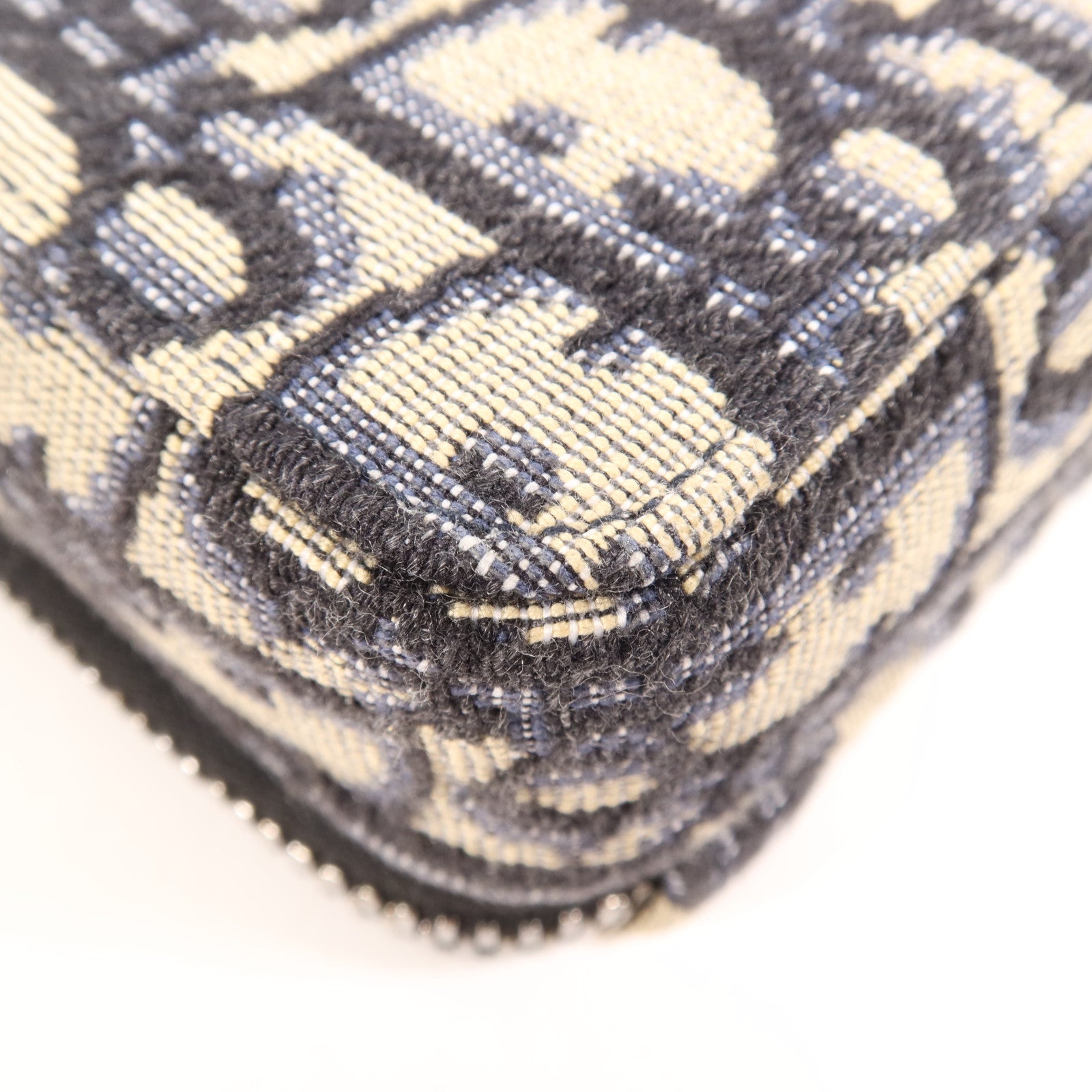 Dior 帆布Zipped Pouch With Strap銀扣肩背袋