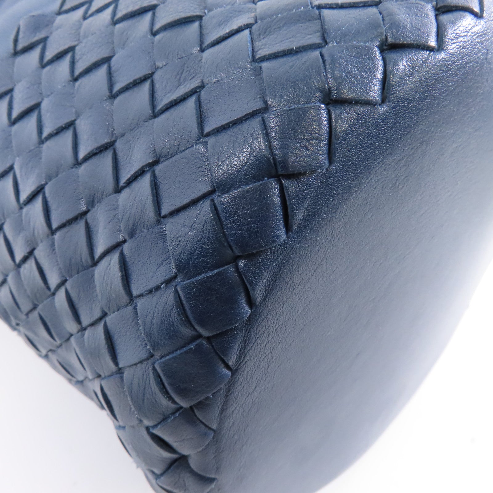 BOTTEGA VENETA 皮革Shoulder Bag肩背袋深藍色